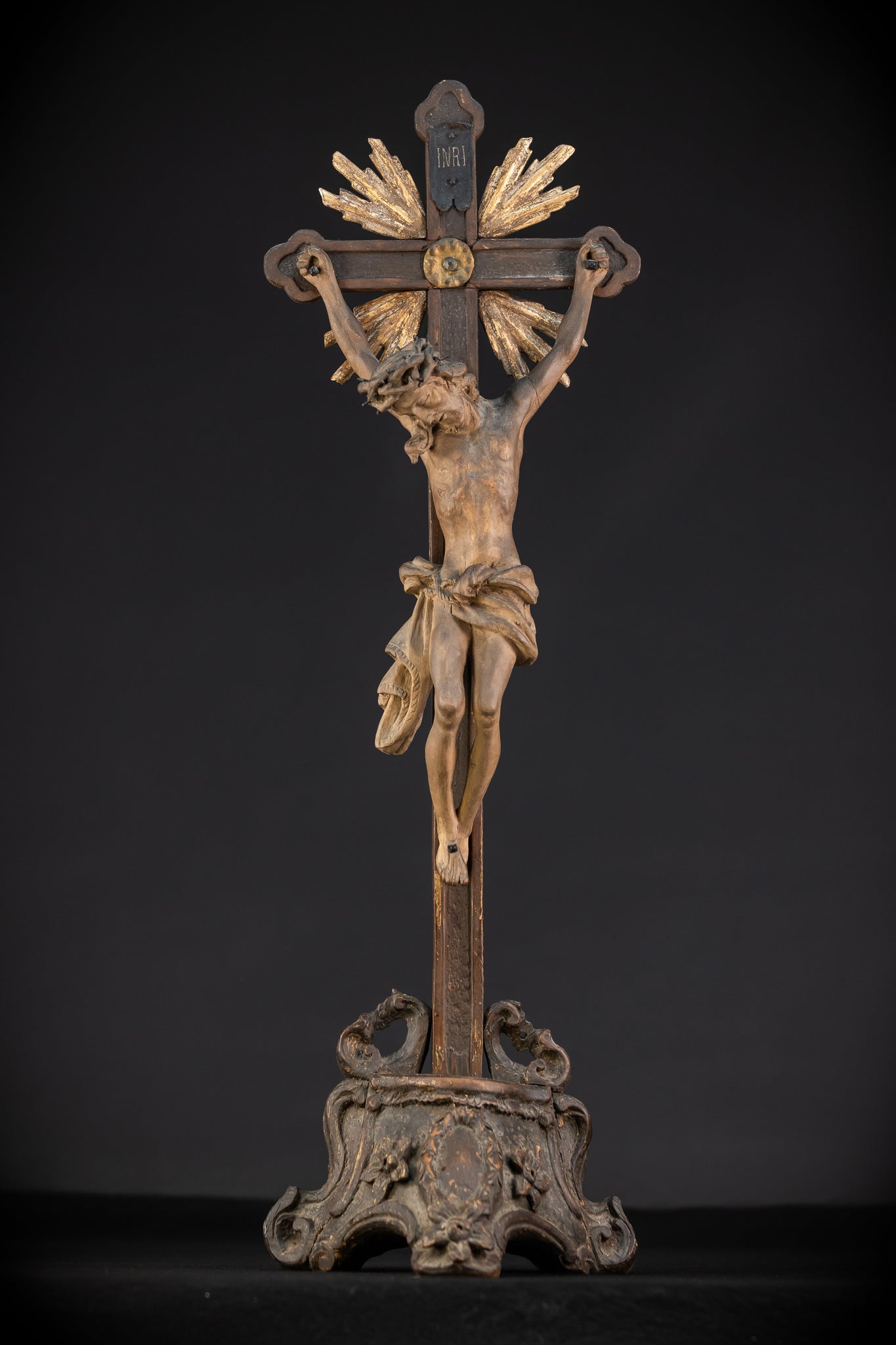 Altar Crucifix | Wood Carving | 1793 Antique