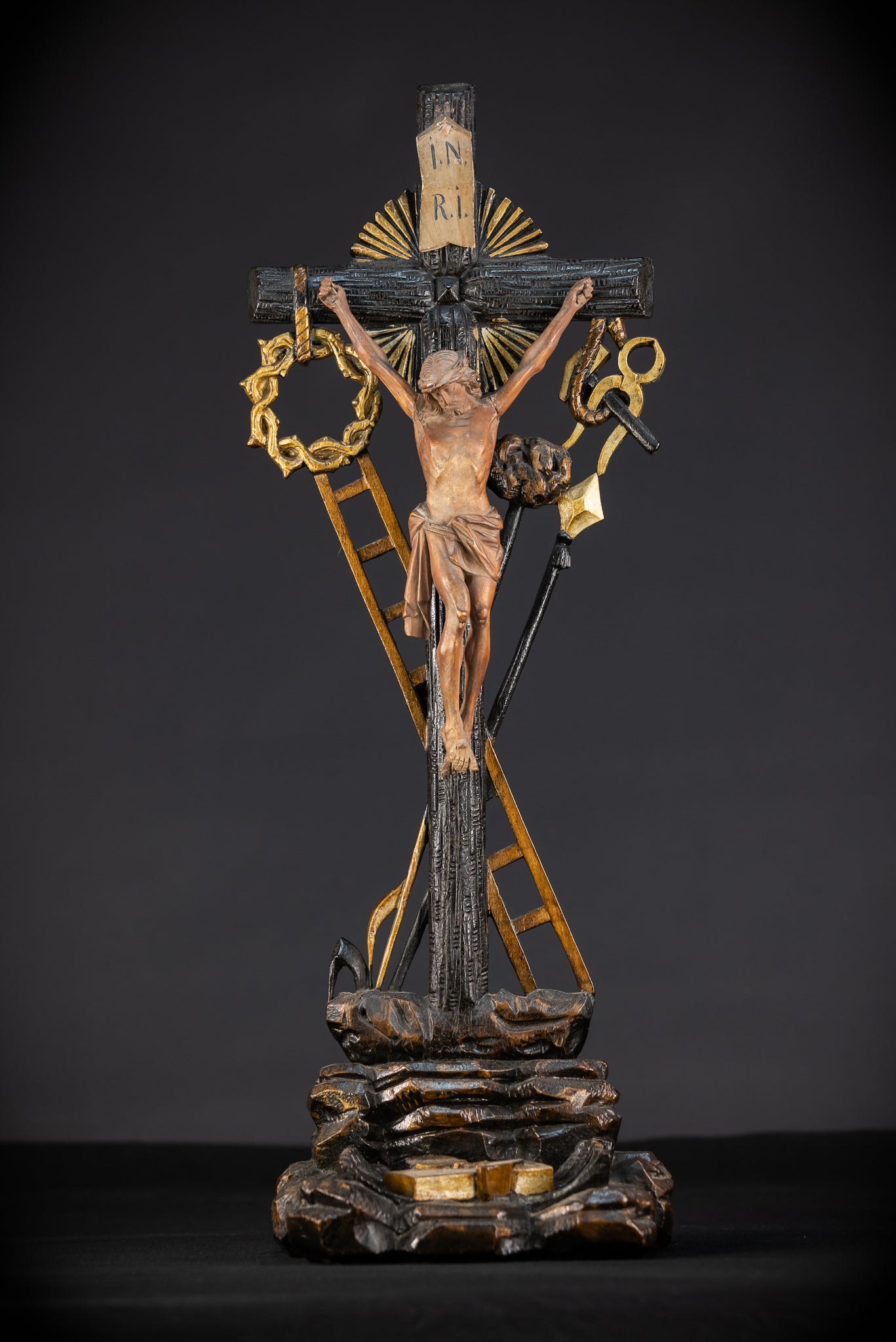Altar Crucifix | Wood Carving | 1900s Antique