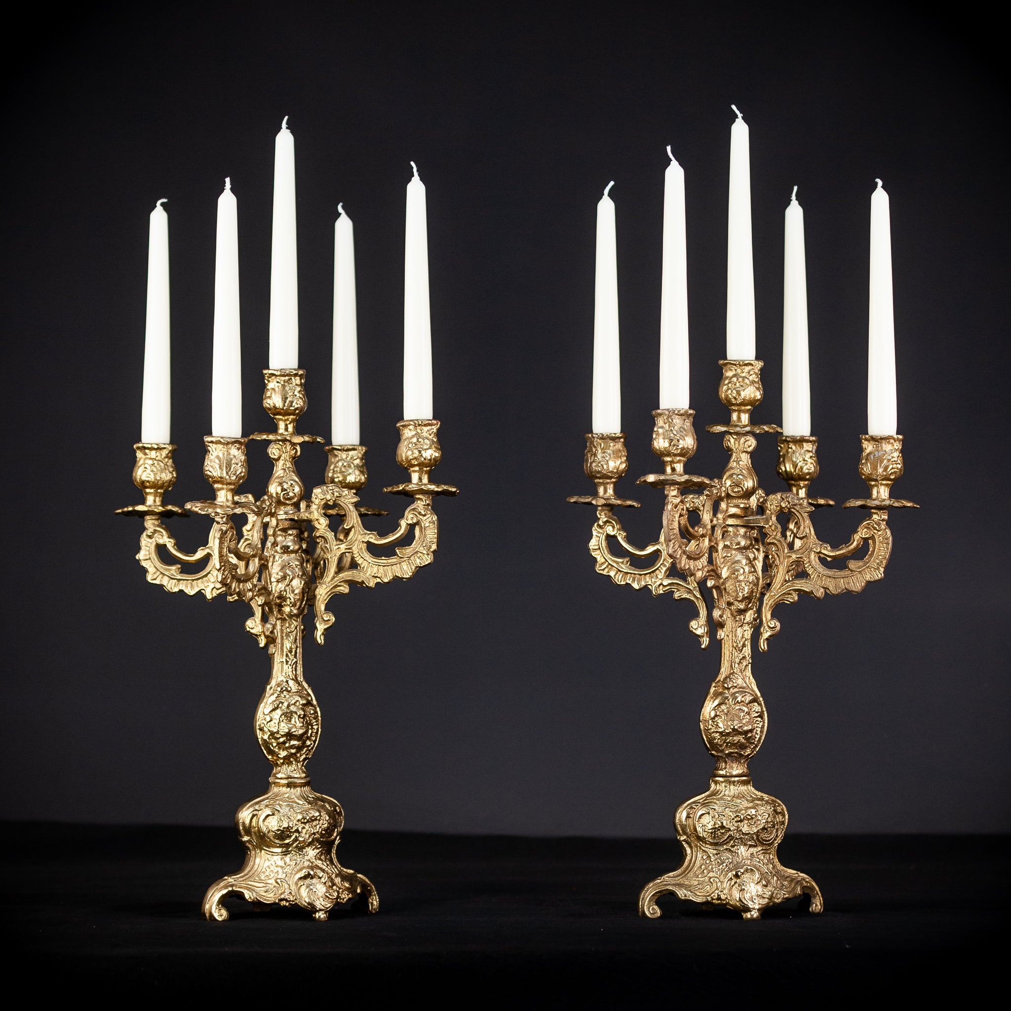 Bronze Candelabras | Vintage 16.5" / 42 cm