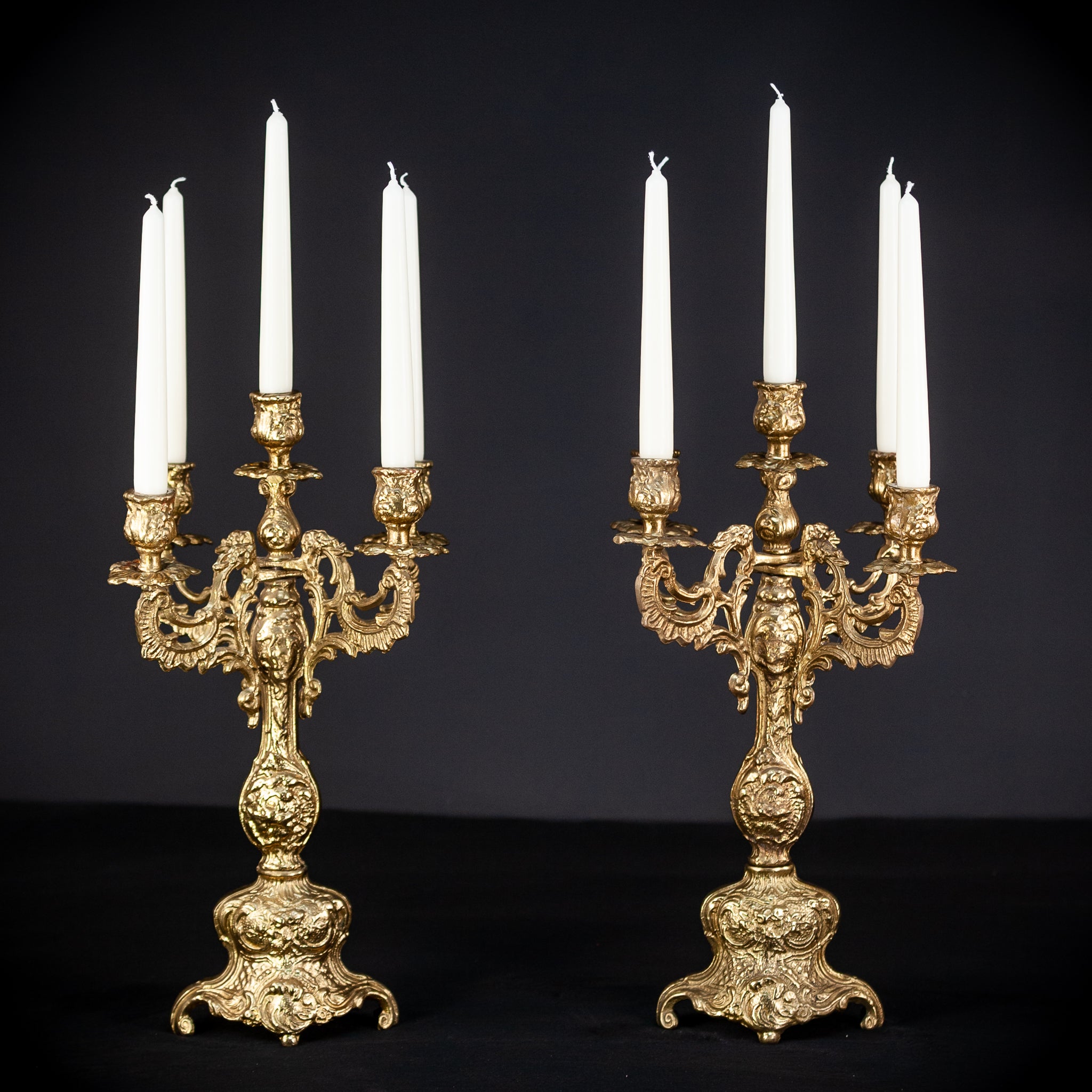 Bronze Candelabras | Vintage 16.5" / 42 cm