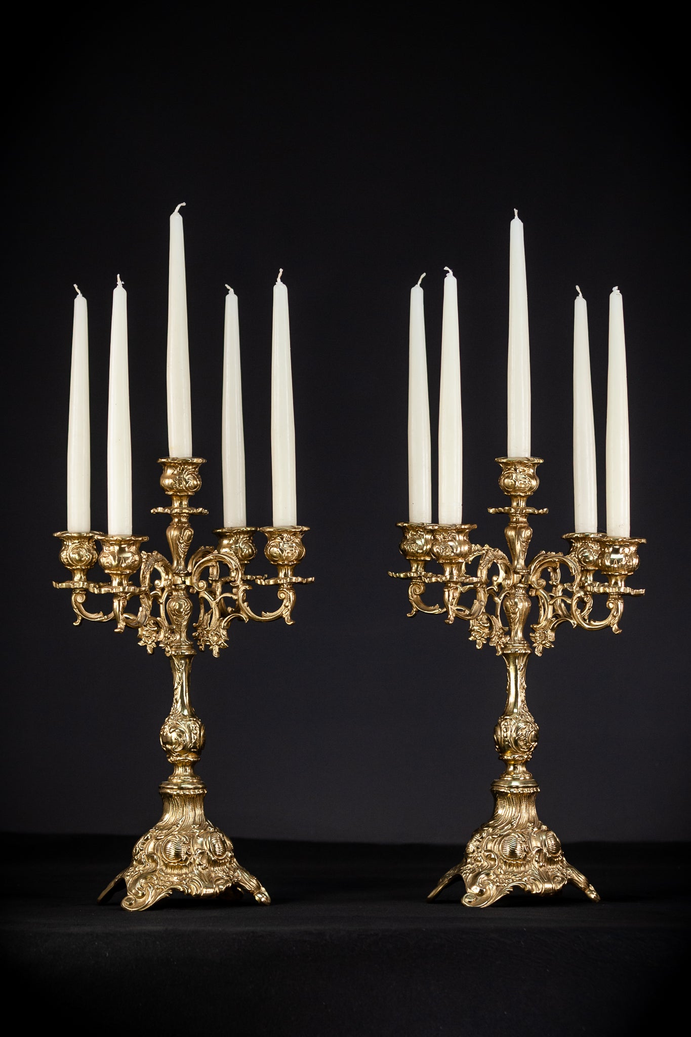 Bronze Candelabras | Vintage 17.3" / 44 cm
