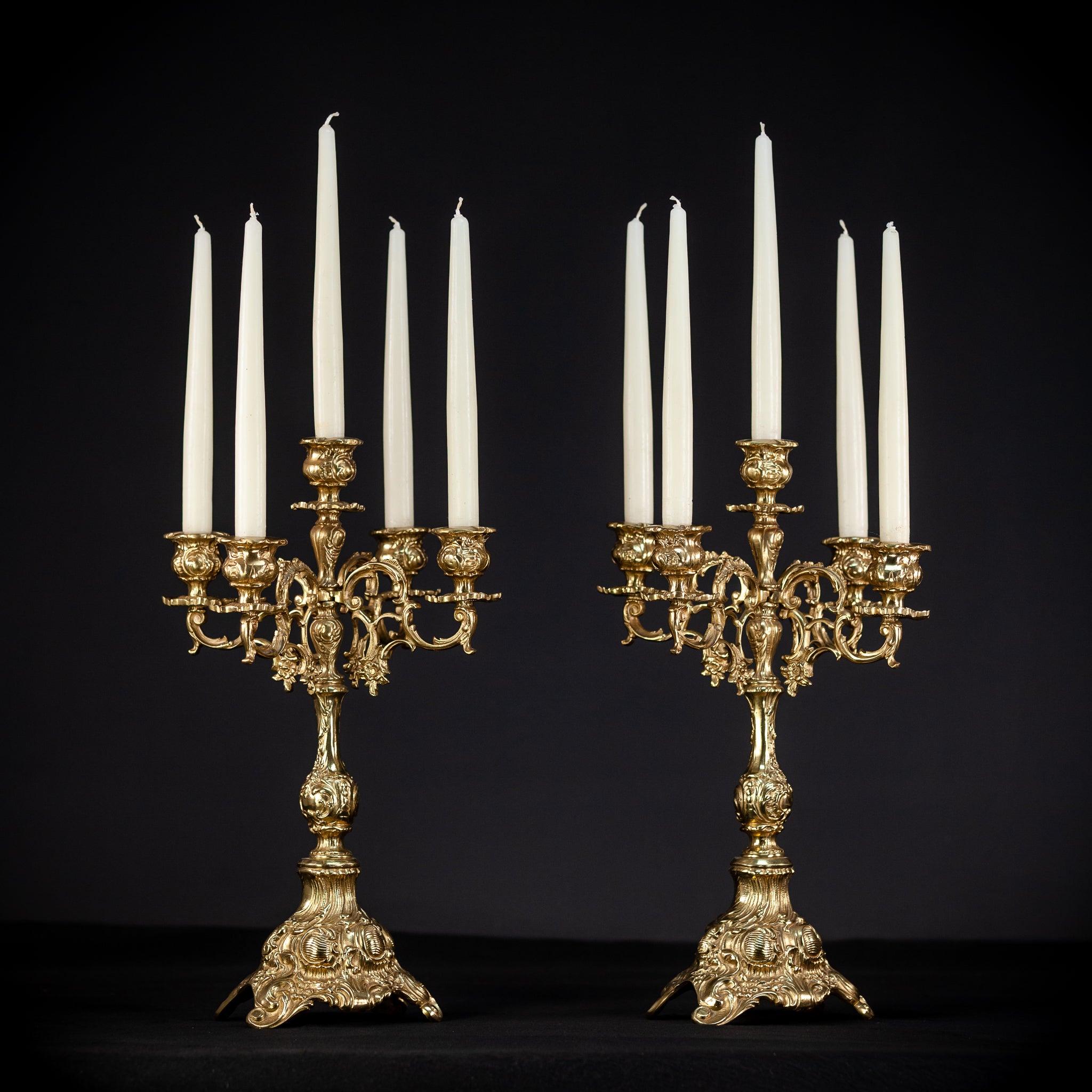 Bronze Candelabras | Vintage 17.3" / 44 cm