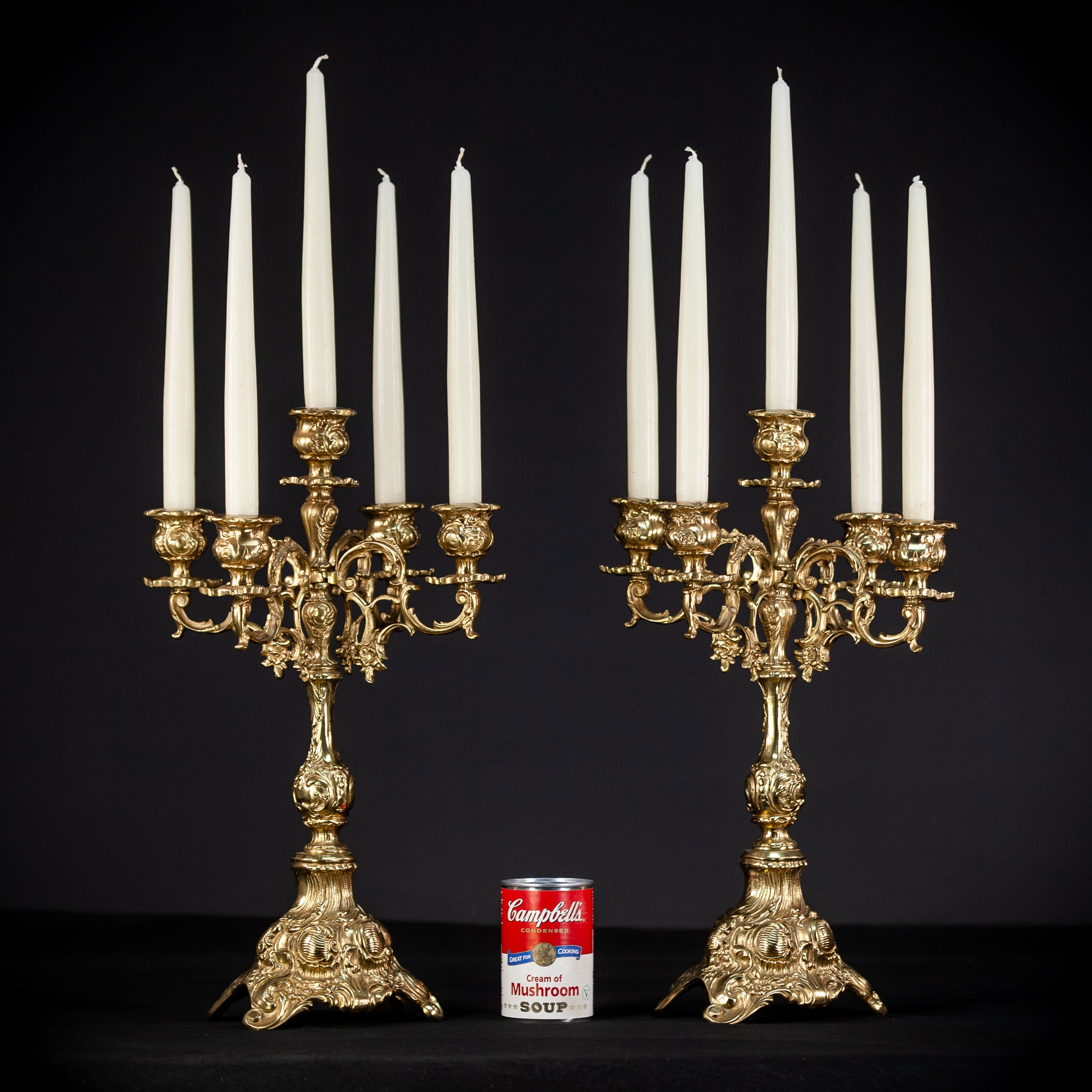 Bronze Candelabras | Vintage 17.3" / 44 cm