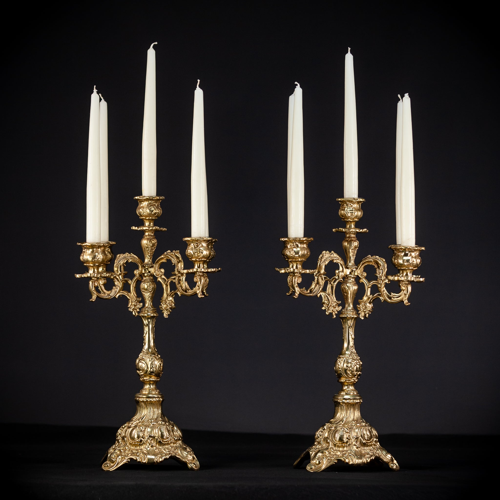 Bronze Candelabras | Vintage 17.3" / 44 cm