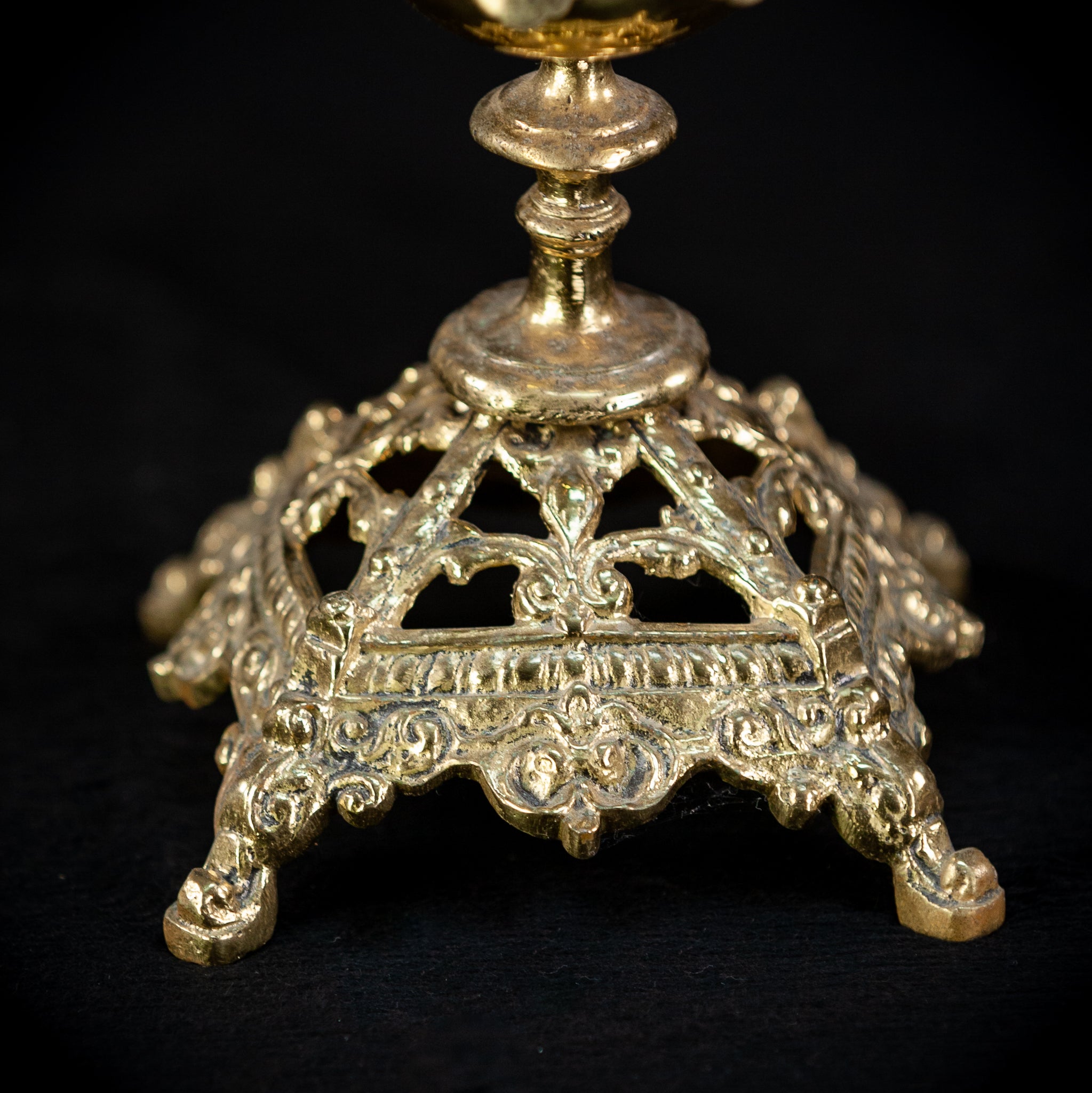 Bronze Brass Candelabras | Vintage 15.6" / 39.5 cm