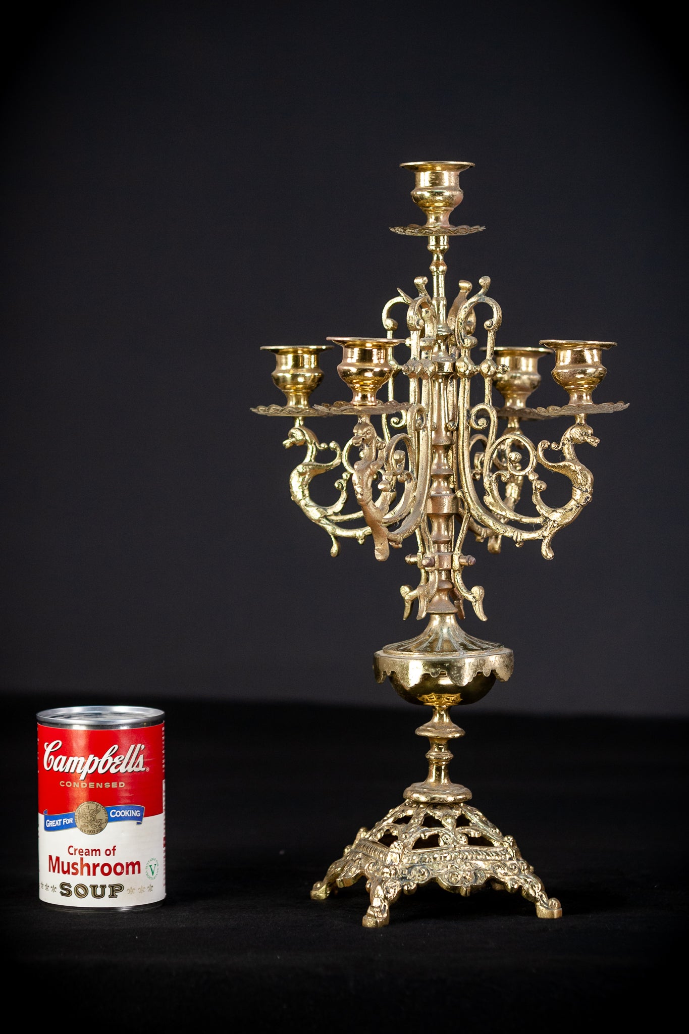 Bronze Brass Candelabras | Vintage 15.6" / 39.5 cm