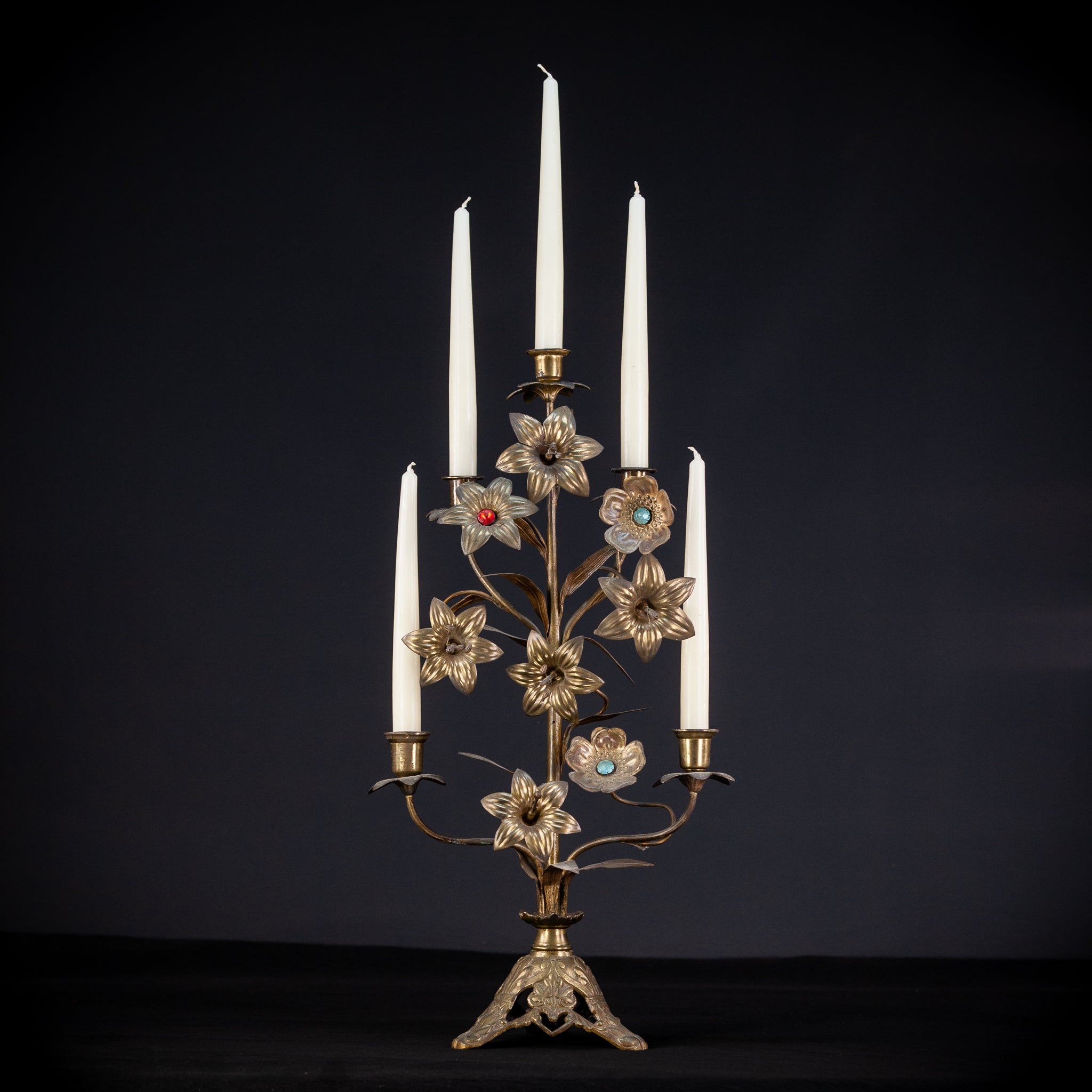 Candelabra Bronze Brass 5 Lights 22.8”