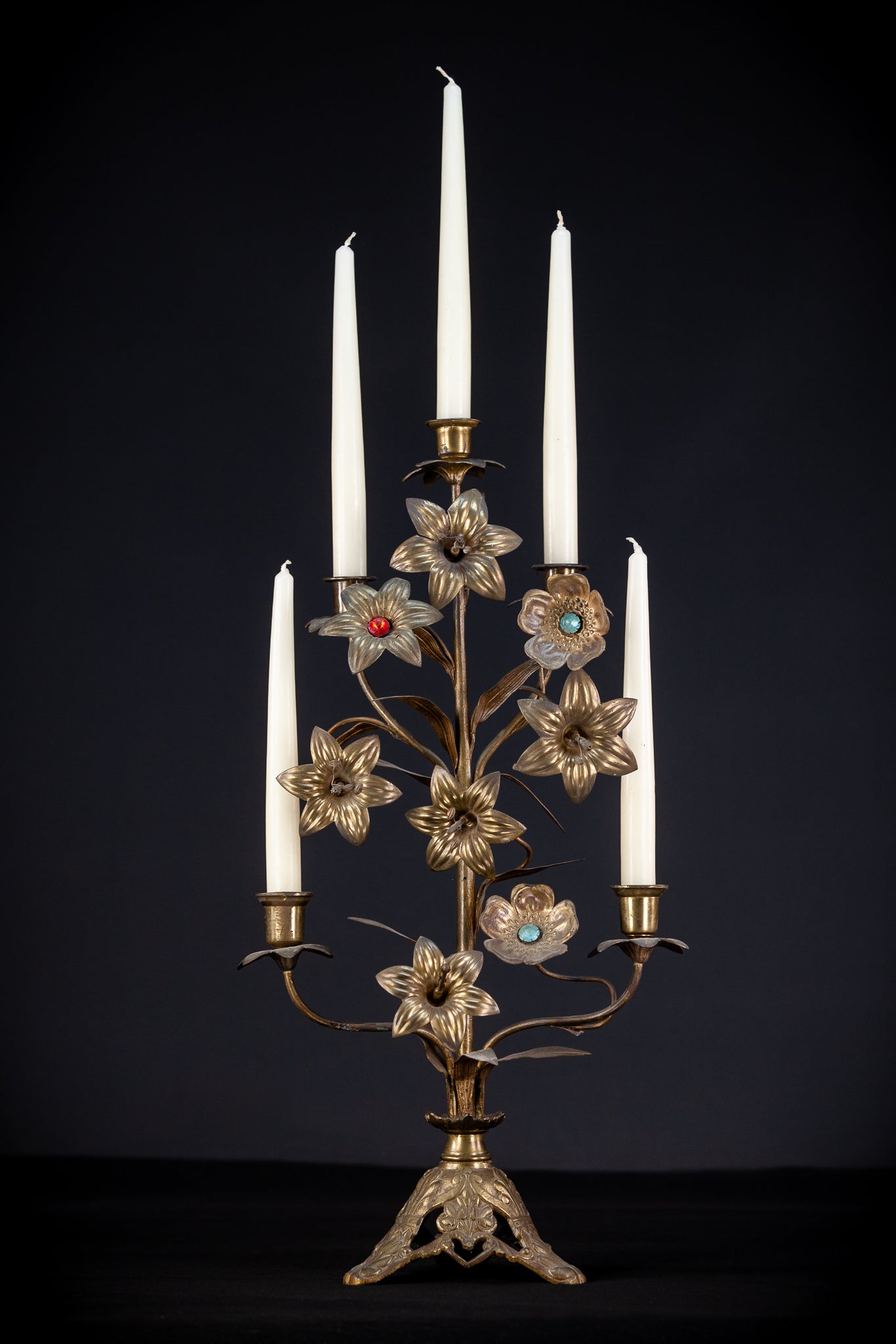 Candelabra Bronze Brass 5 Lights 22.8”