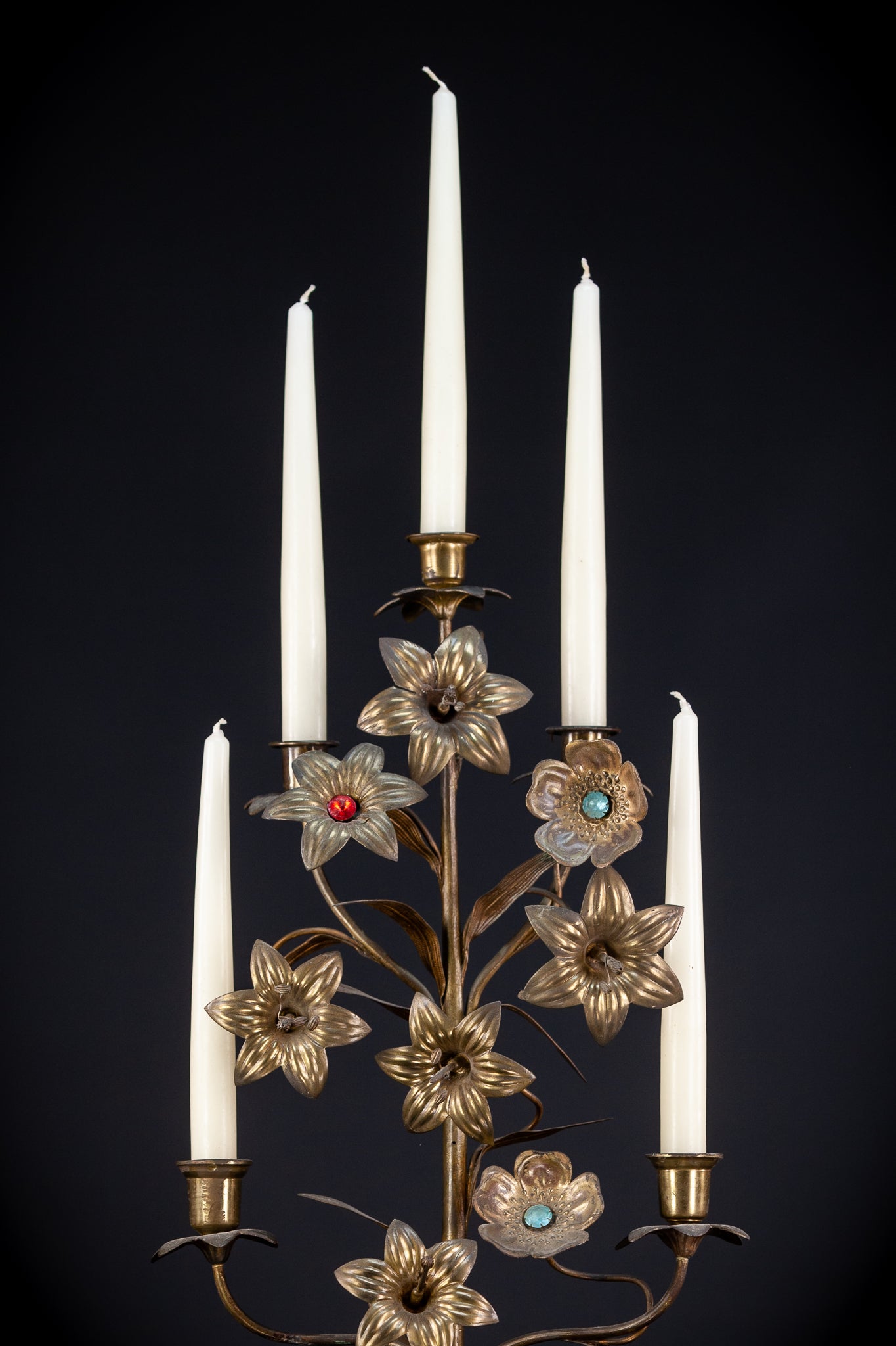 Candelabra Bronze Brass 5 Lights 22.8”