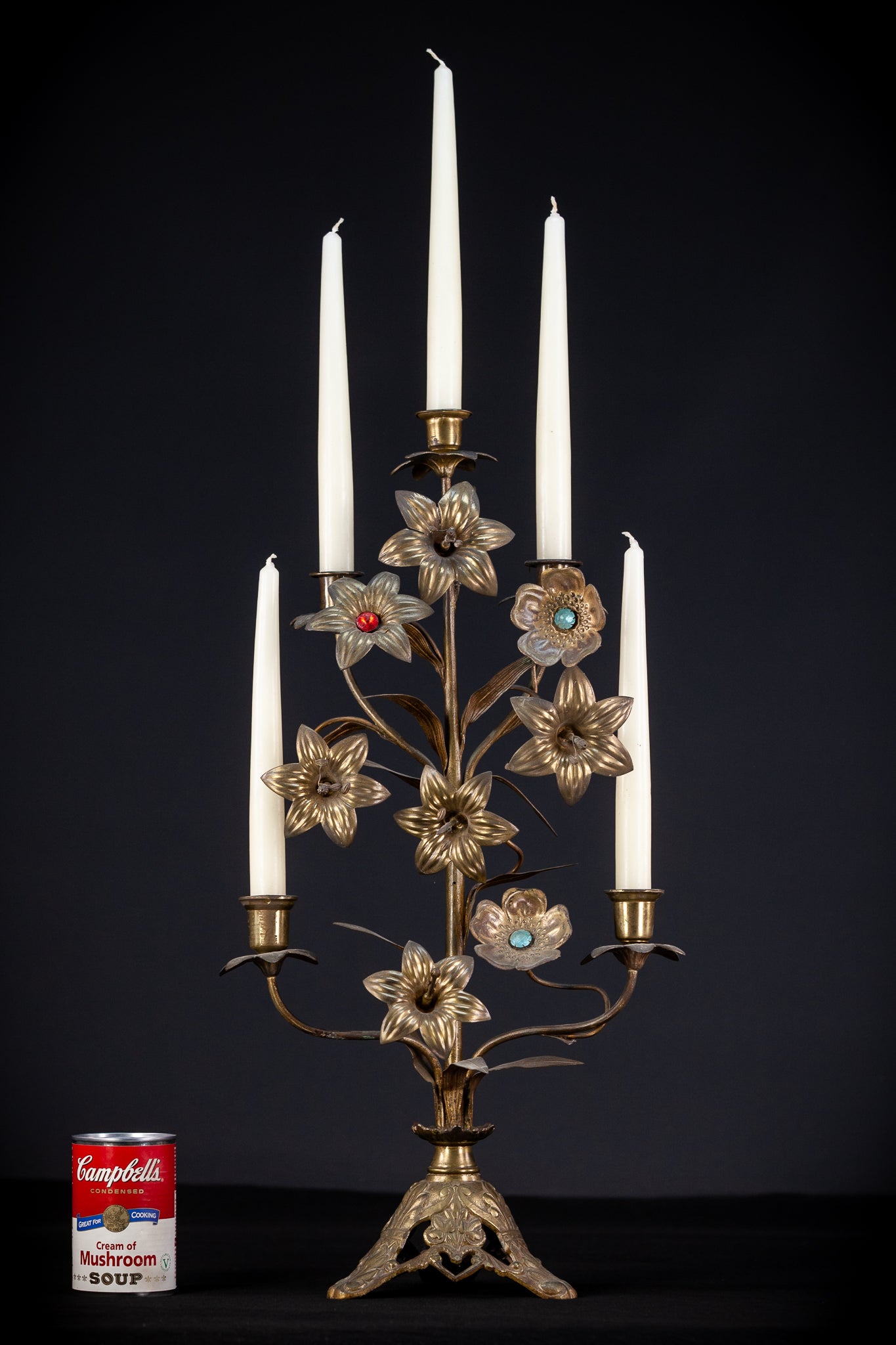 Candelabra Bronze Brass 5 Lights 22.8”