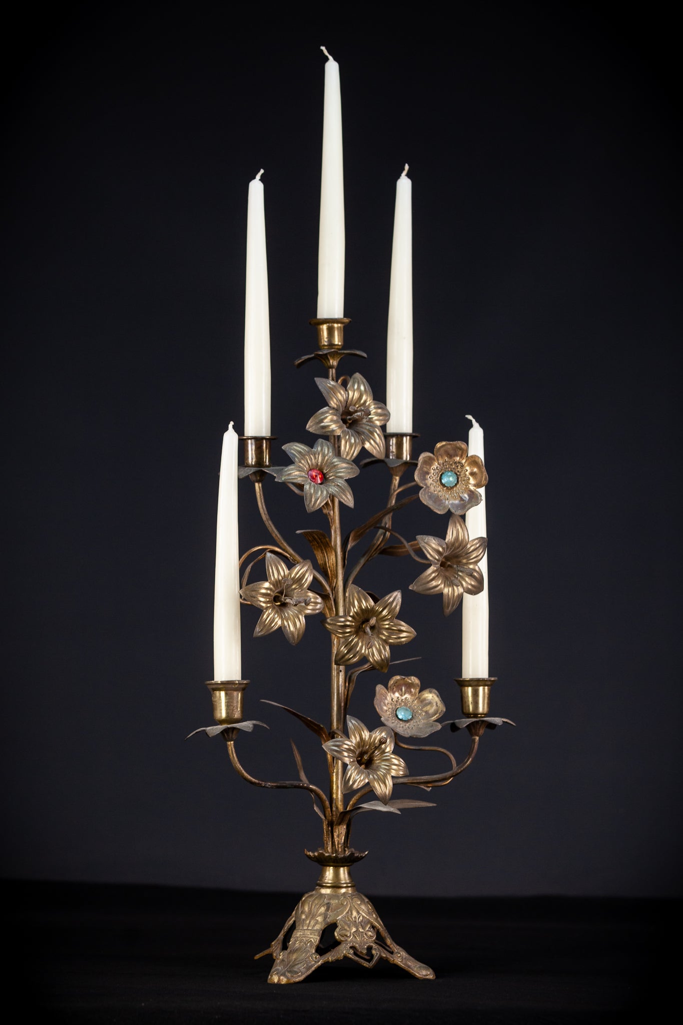 Candelabra Bronze Brass 5 Lights 22.8”
