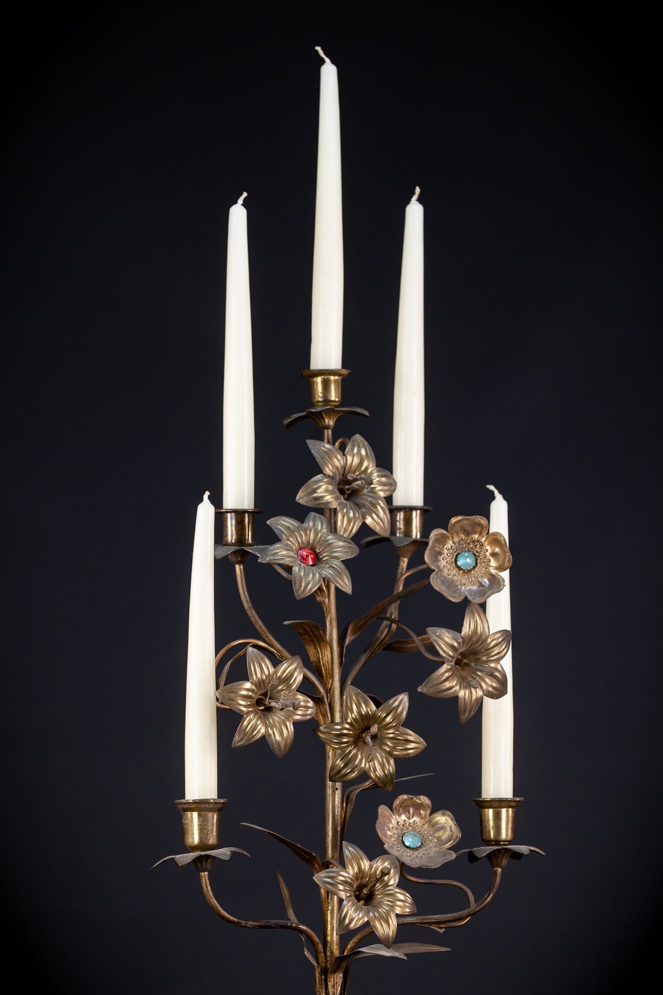 Candelabra Bronze Brass 5 Lights 22.8”