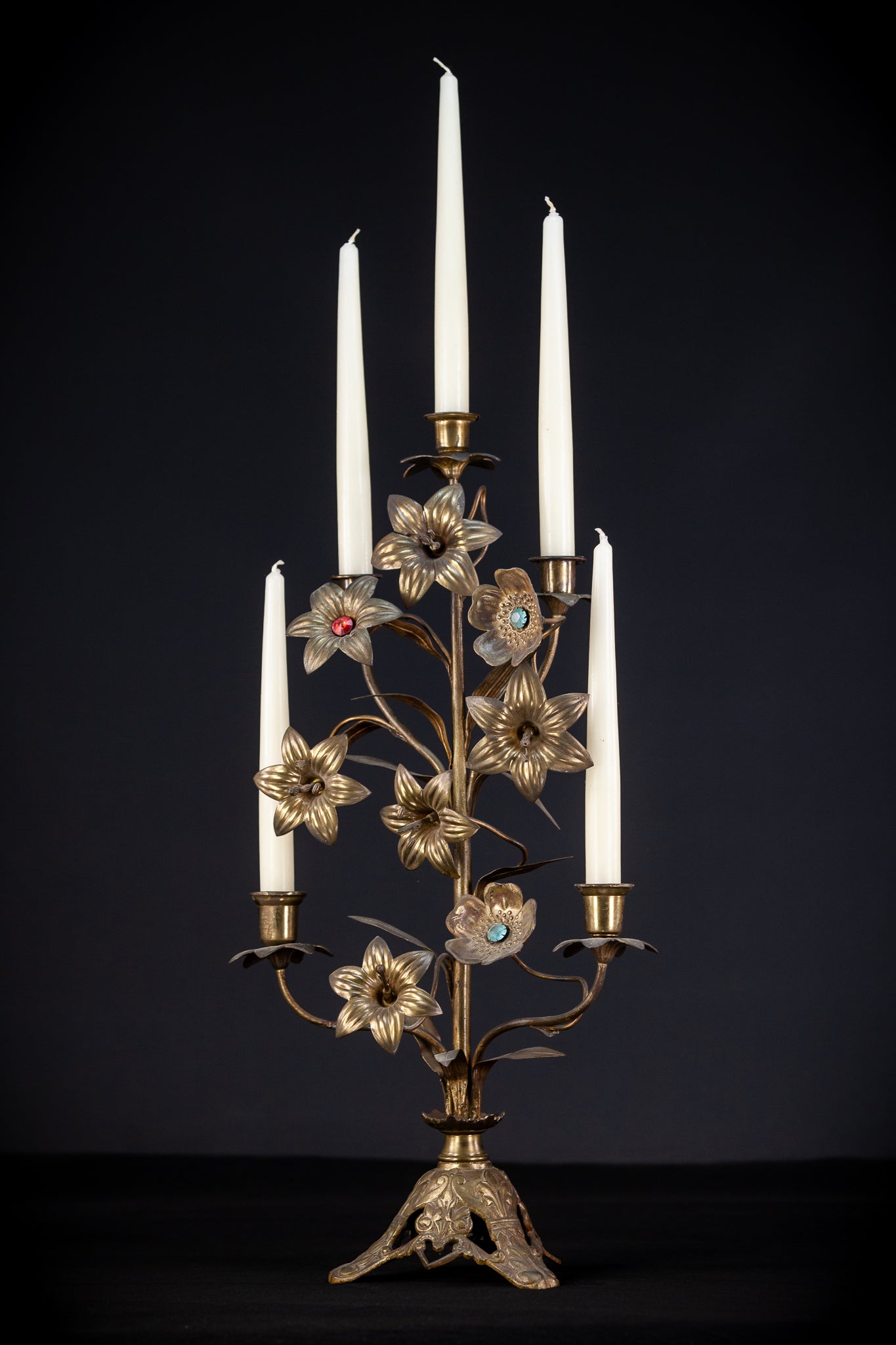 Candelabra Bronze Brass 5 Lights 22.8”