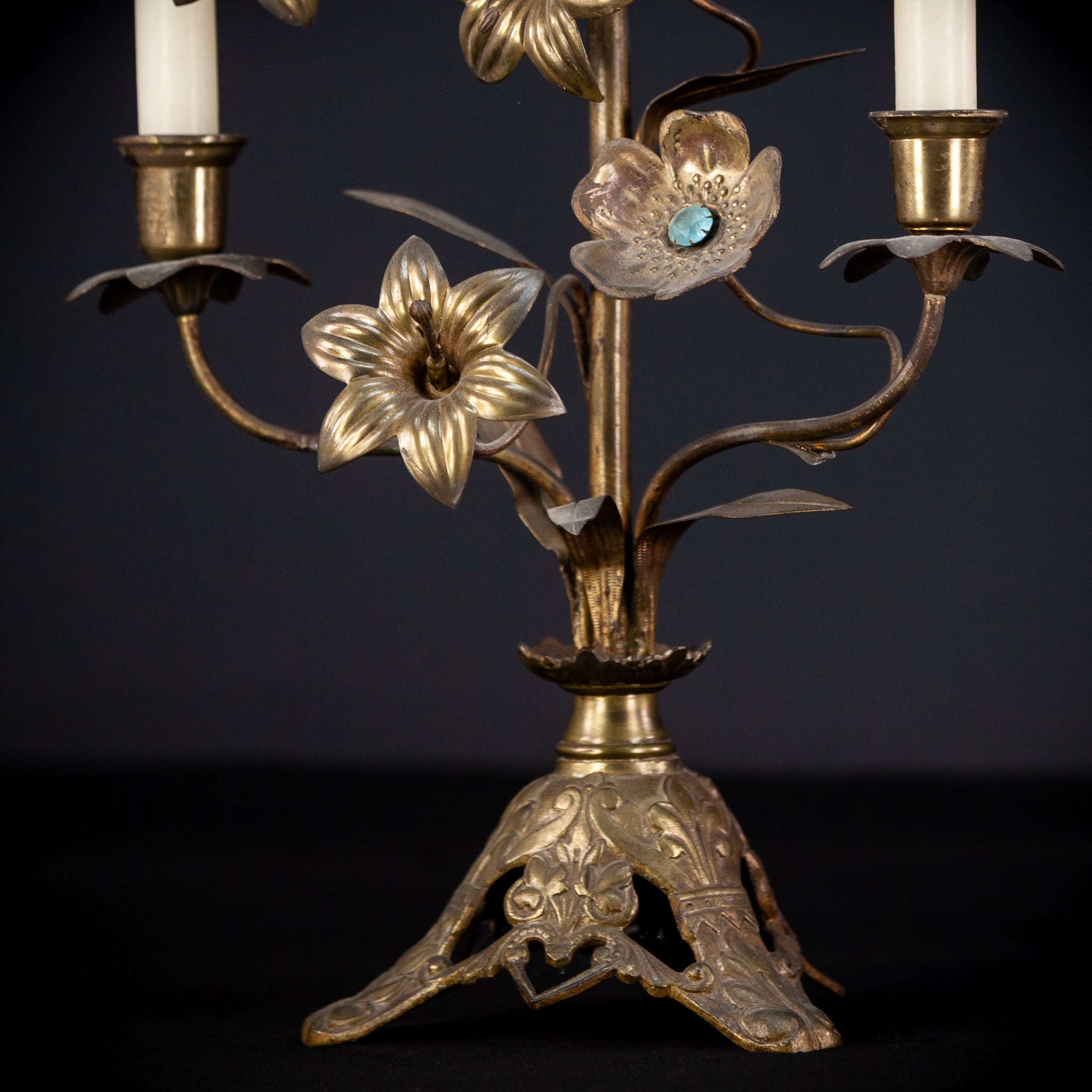 Candelabra Bronze Brass 5 Lights 22.8”