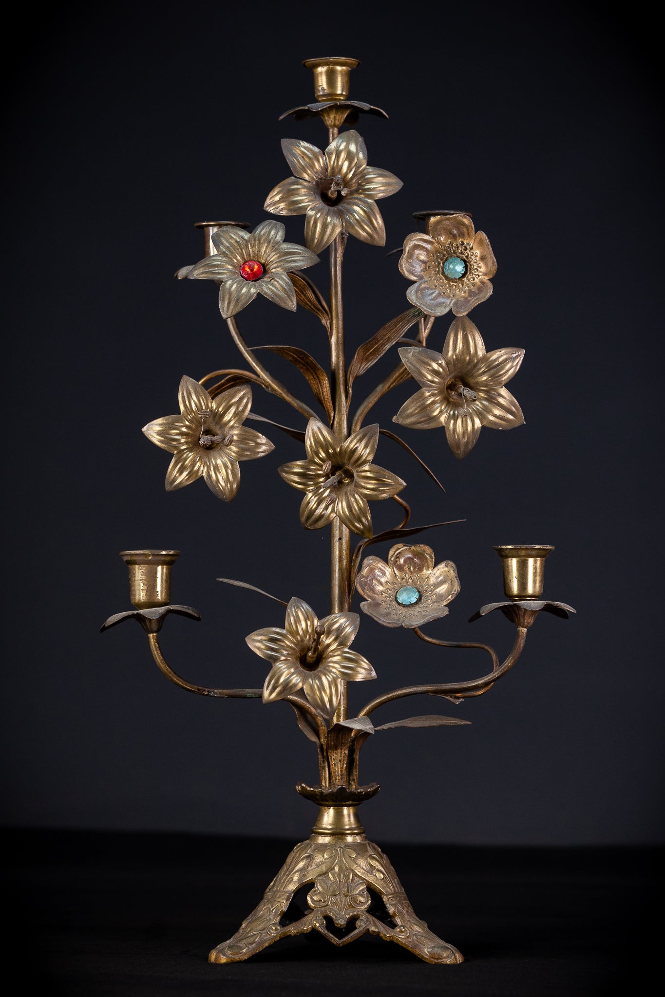 Candelabra Bronze Brass 5 Lights 22.8”