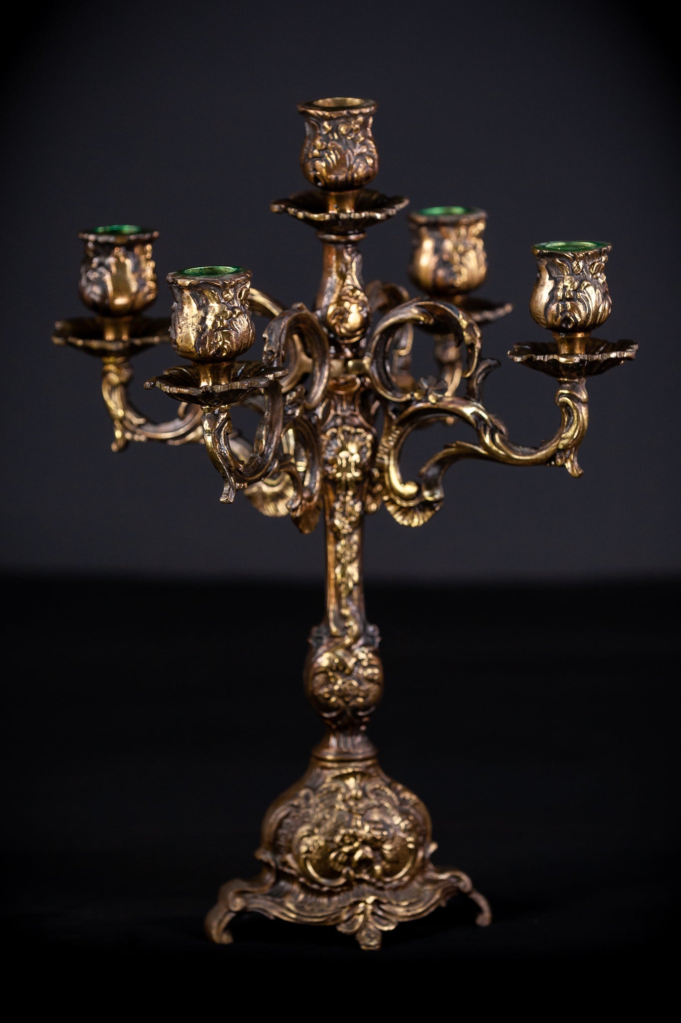 Bronze Candelabras | Vintage 13.8" / 35 cm