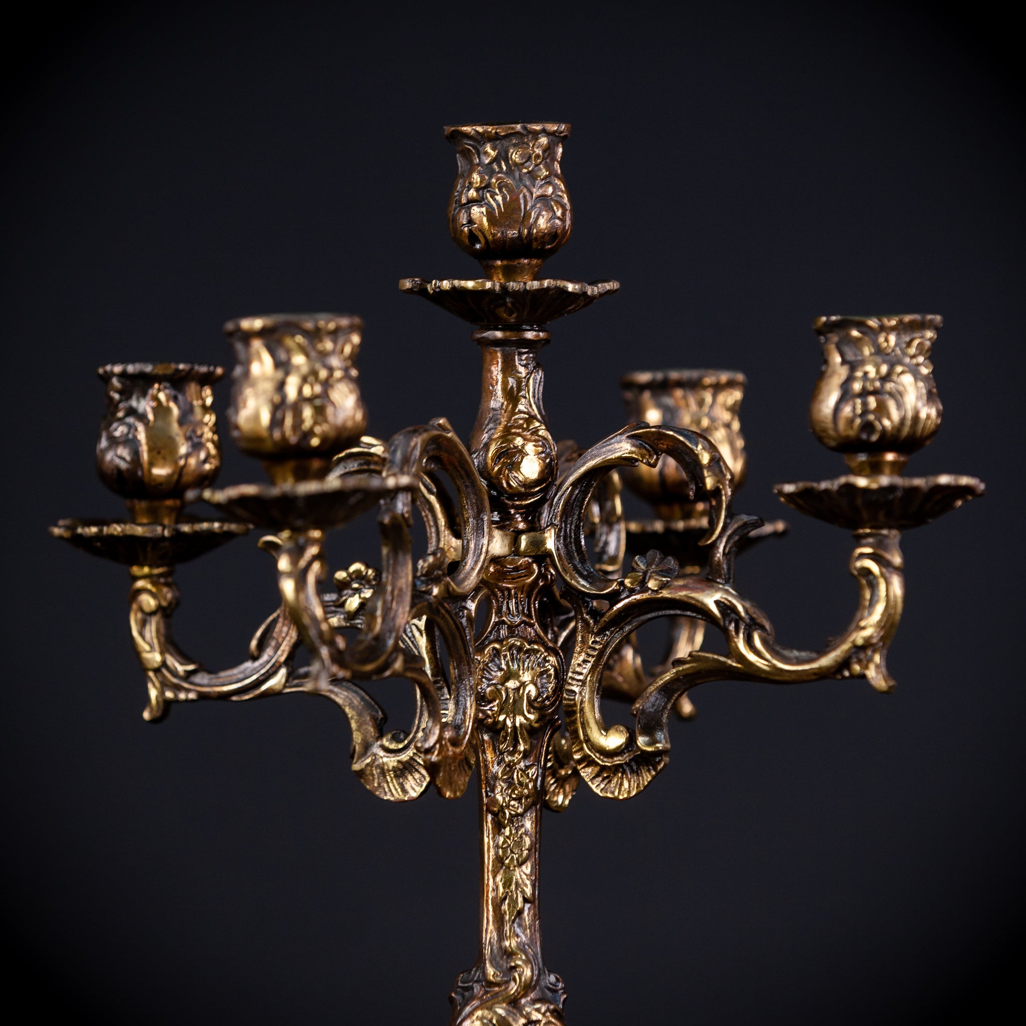 Bronze Candelabras | Vintage 13.8" / 35 cm