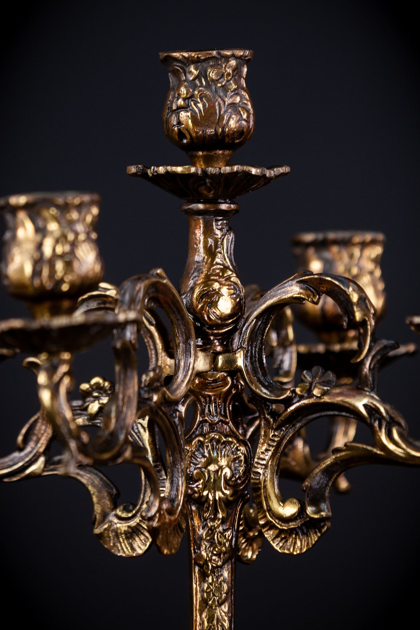 Bronze Candelabras | Vintage 13.8" / 35 cm