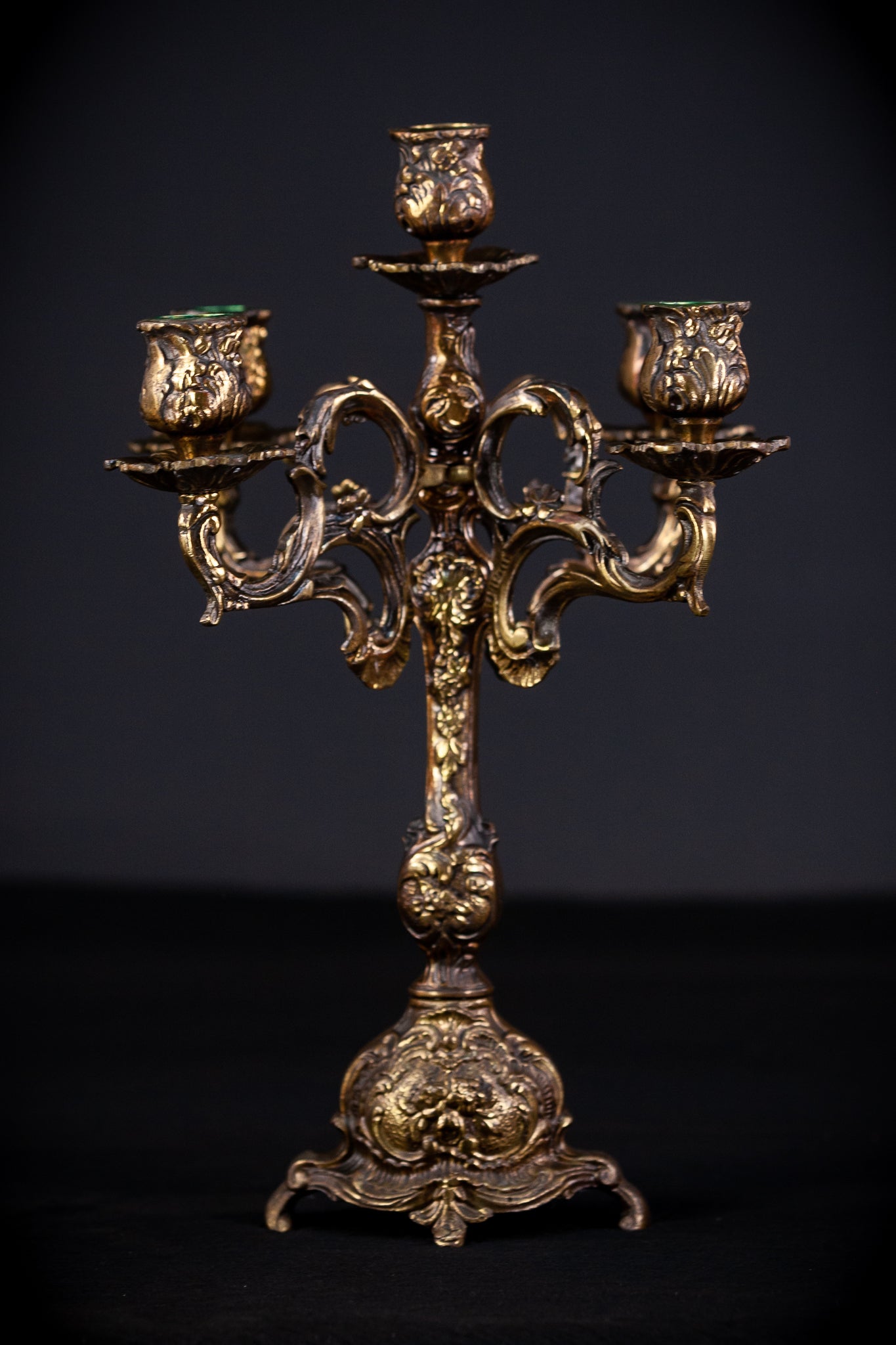 Bronze Candelabras | Vintage 13.8" / 35 cm