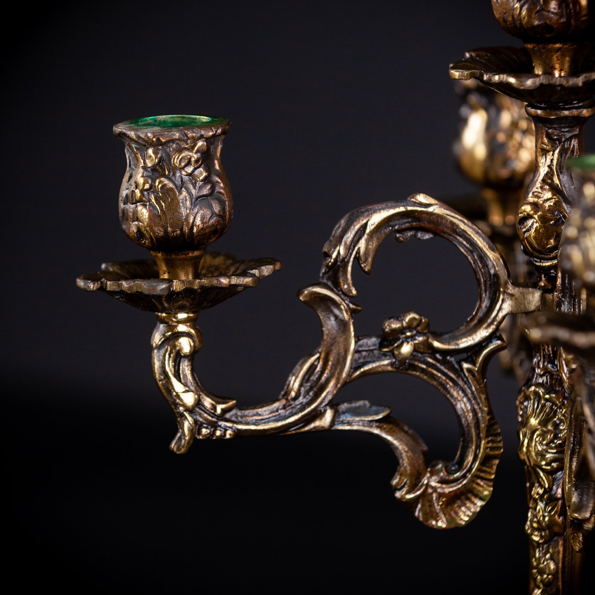 Bronze Candelabras | Vintage 13.8" / 35 cm