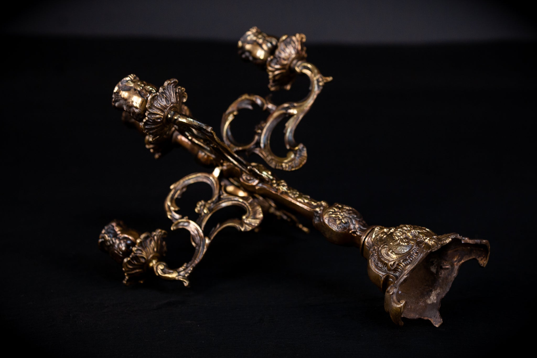 Bronze Candelabras | Vintage 13.8" / 35 cm