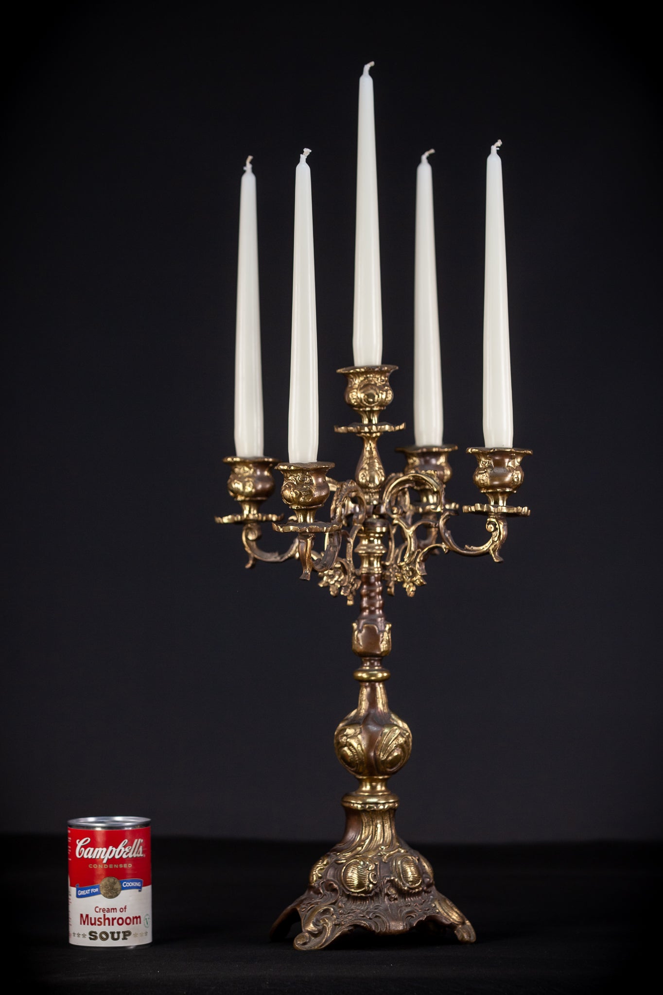 Bronze Candelabra | Vintage 18.5" / 47 cm