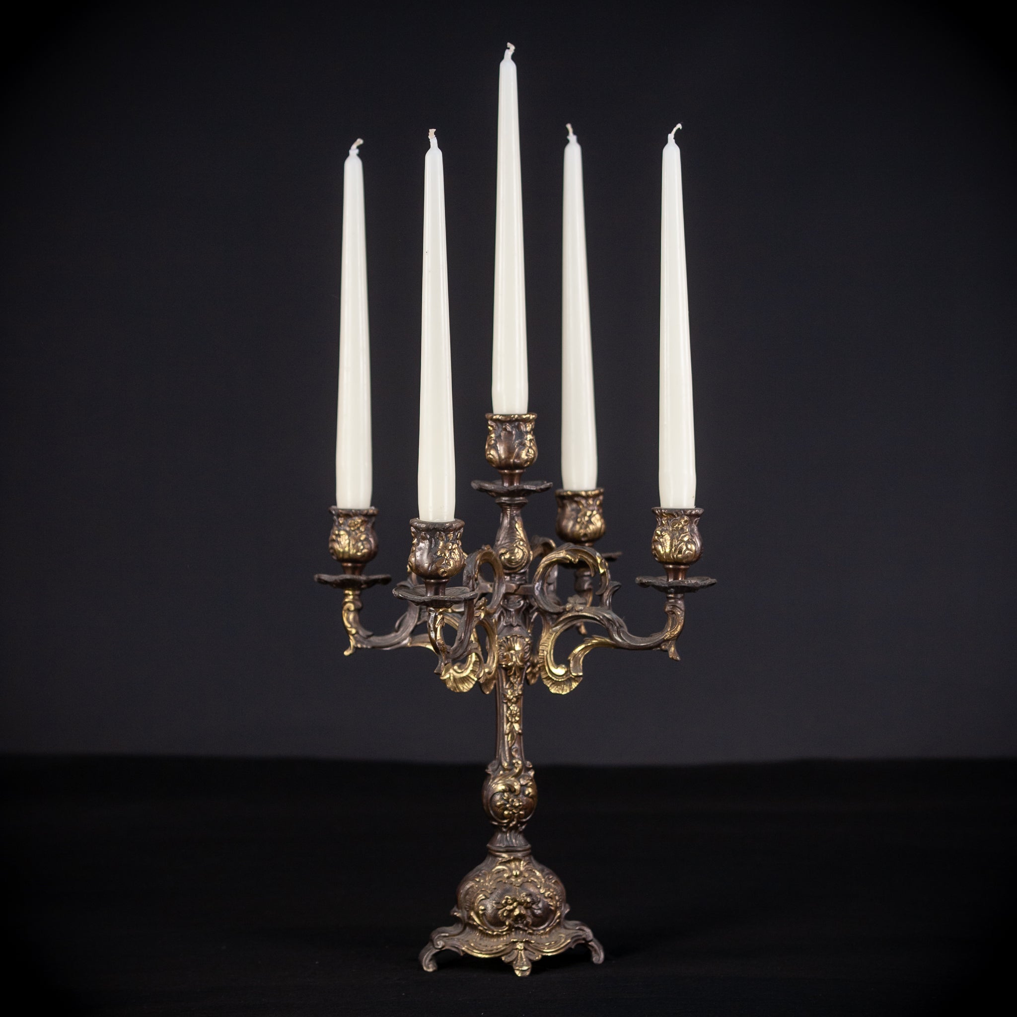 Bronze Candelabra | Vintage 14.6" / 37 cm