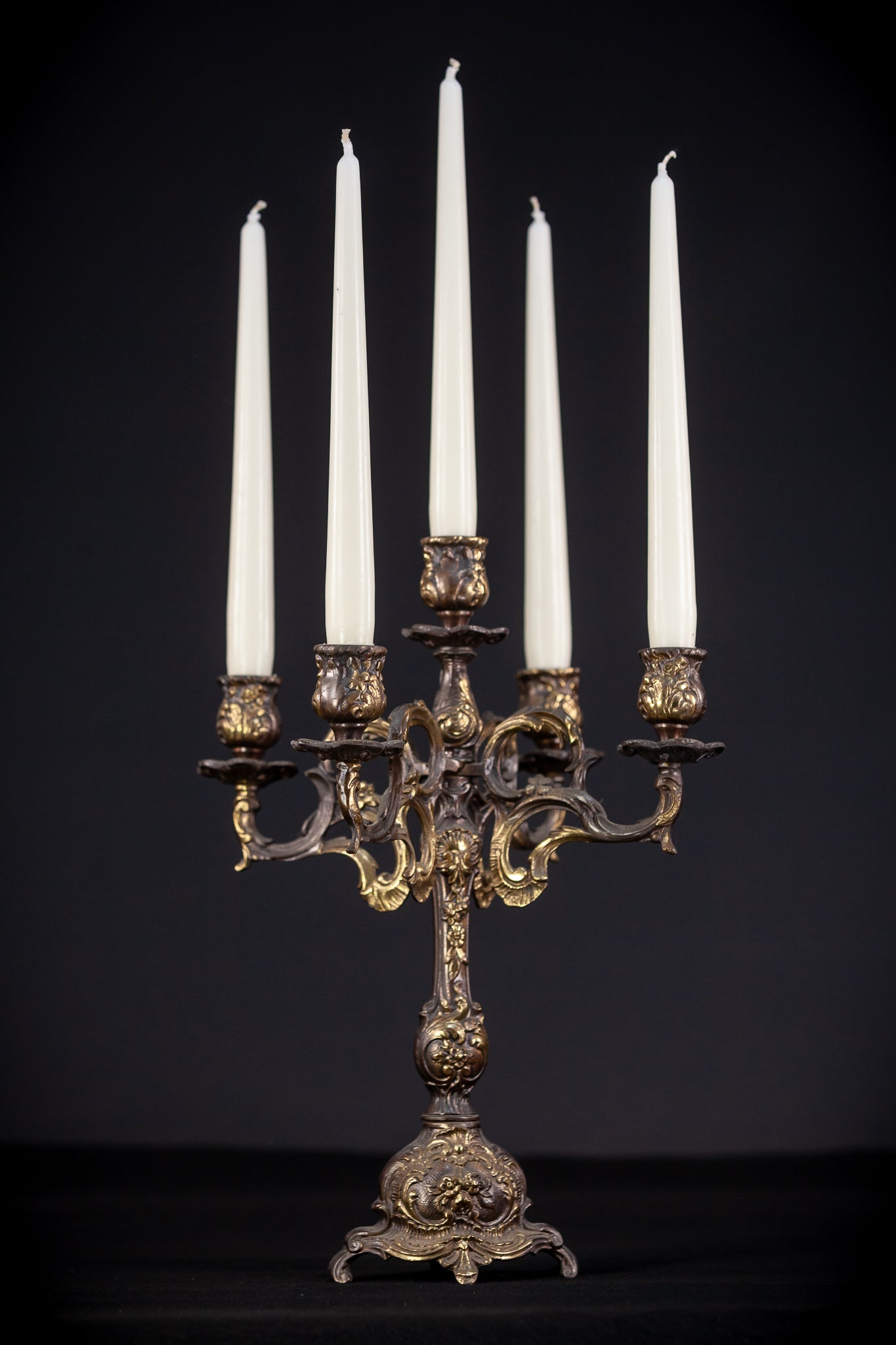 Bronze Candelabra | Vintage 14.6" / 37 cm