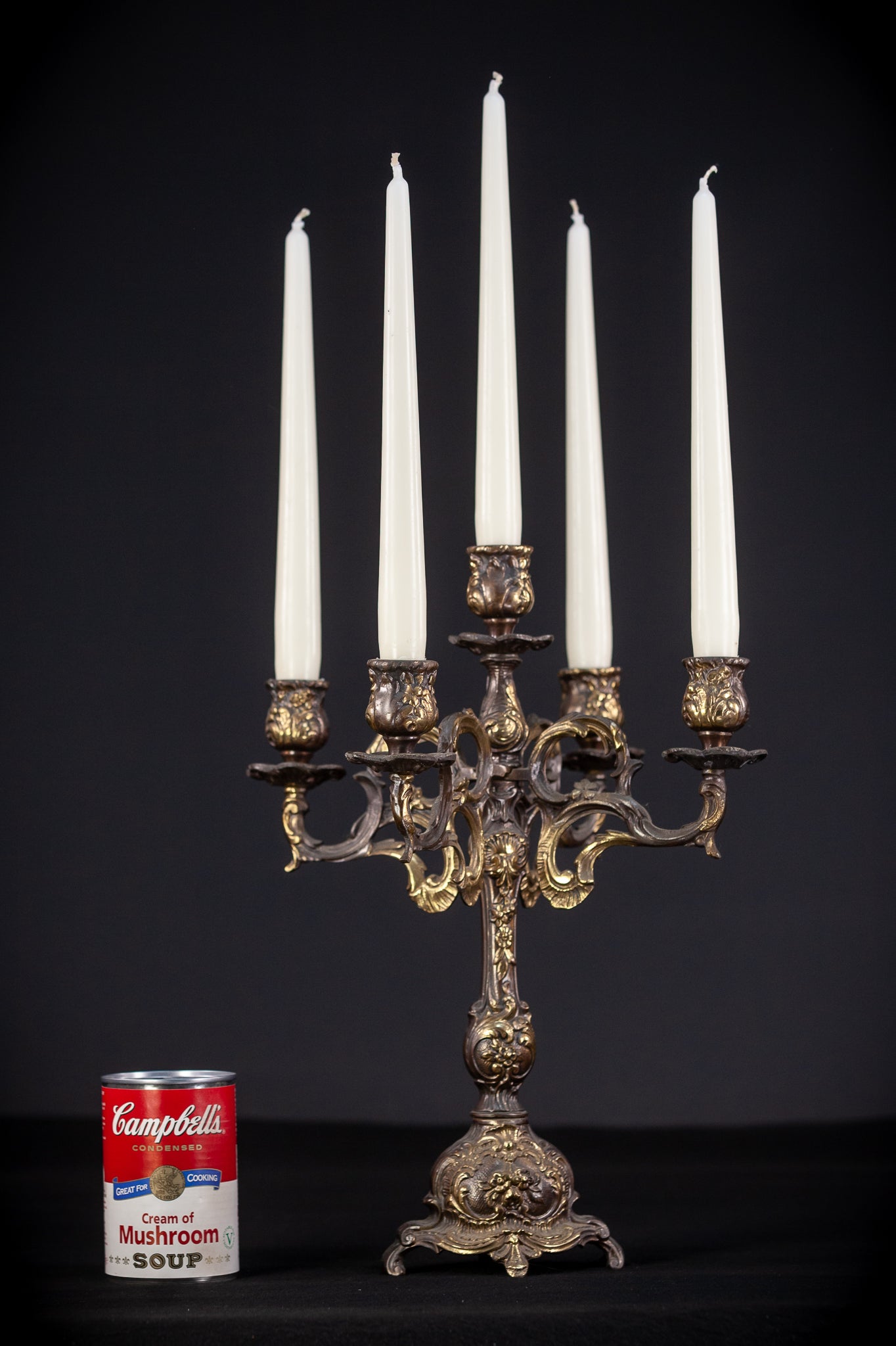 Bronze Candelabra | Vintage 14.6" / 37 cm