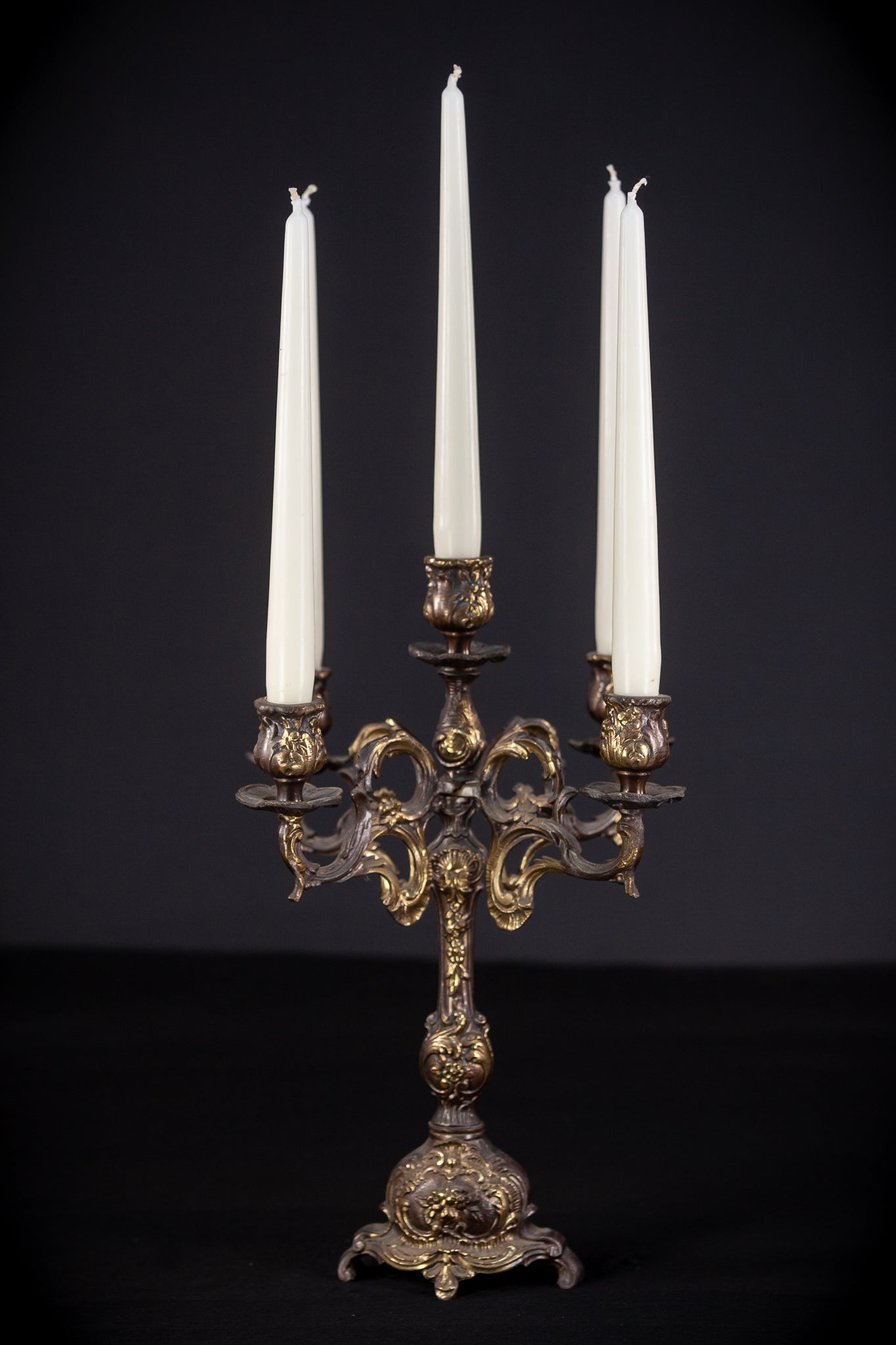 Bronze Candelabra | Vintage 14.6" / 37 cm