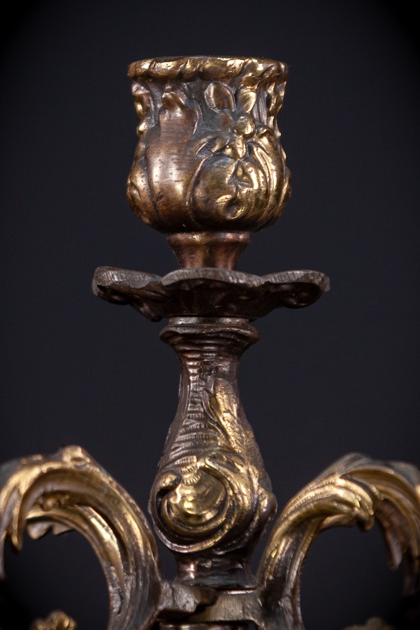 Bronze Candelabra | Vintage 14.6" / 37 cm