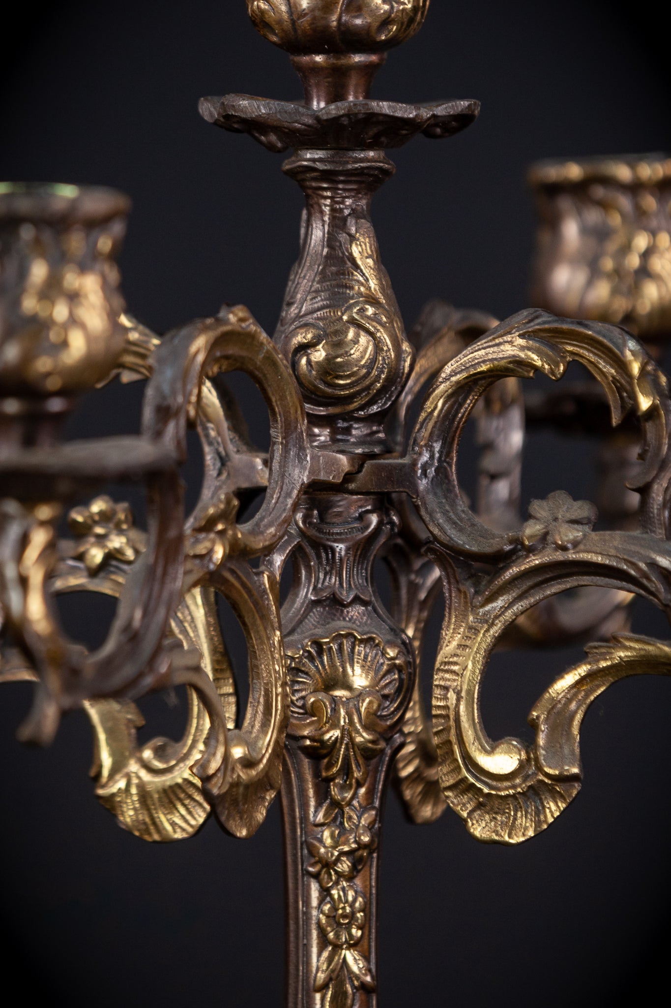 Bronze Candelabra | Vintage 14.6" / 37 cm