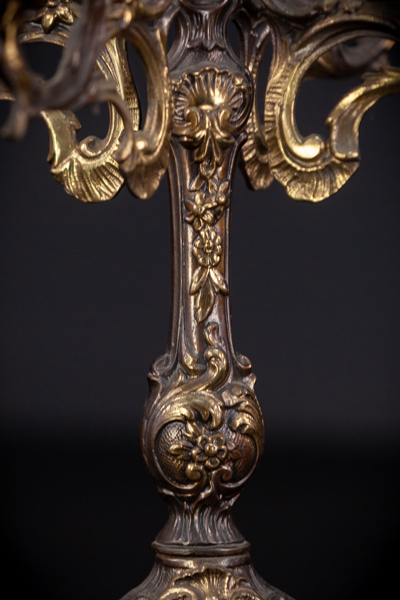 Bronze Candelabra | Vintage 14.6" / 37 cm