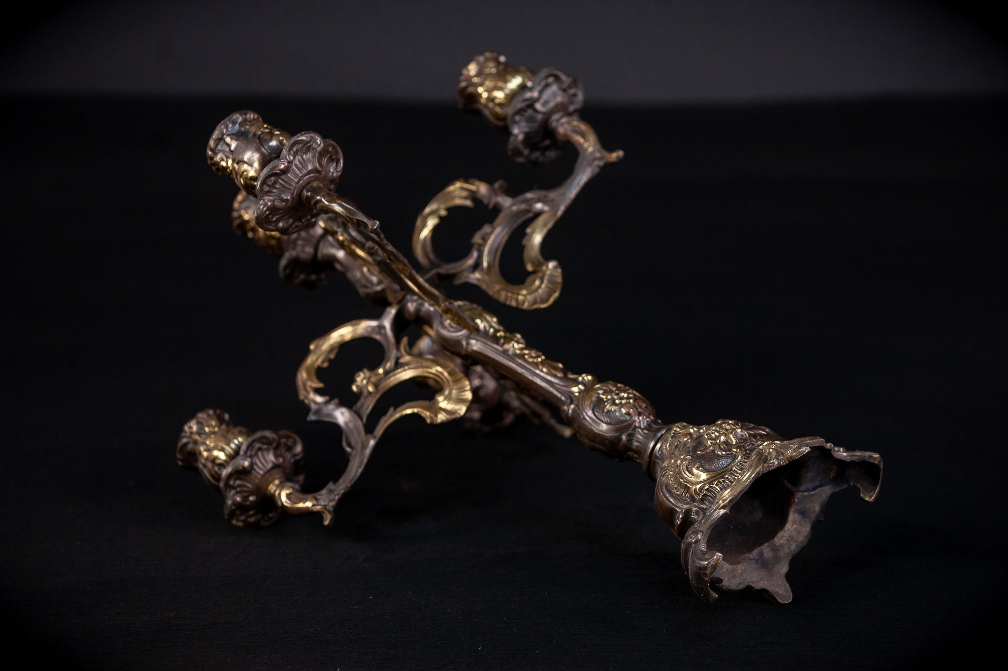 Bronze Candelabra | Vintage 14.6" / 37 cm