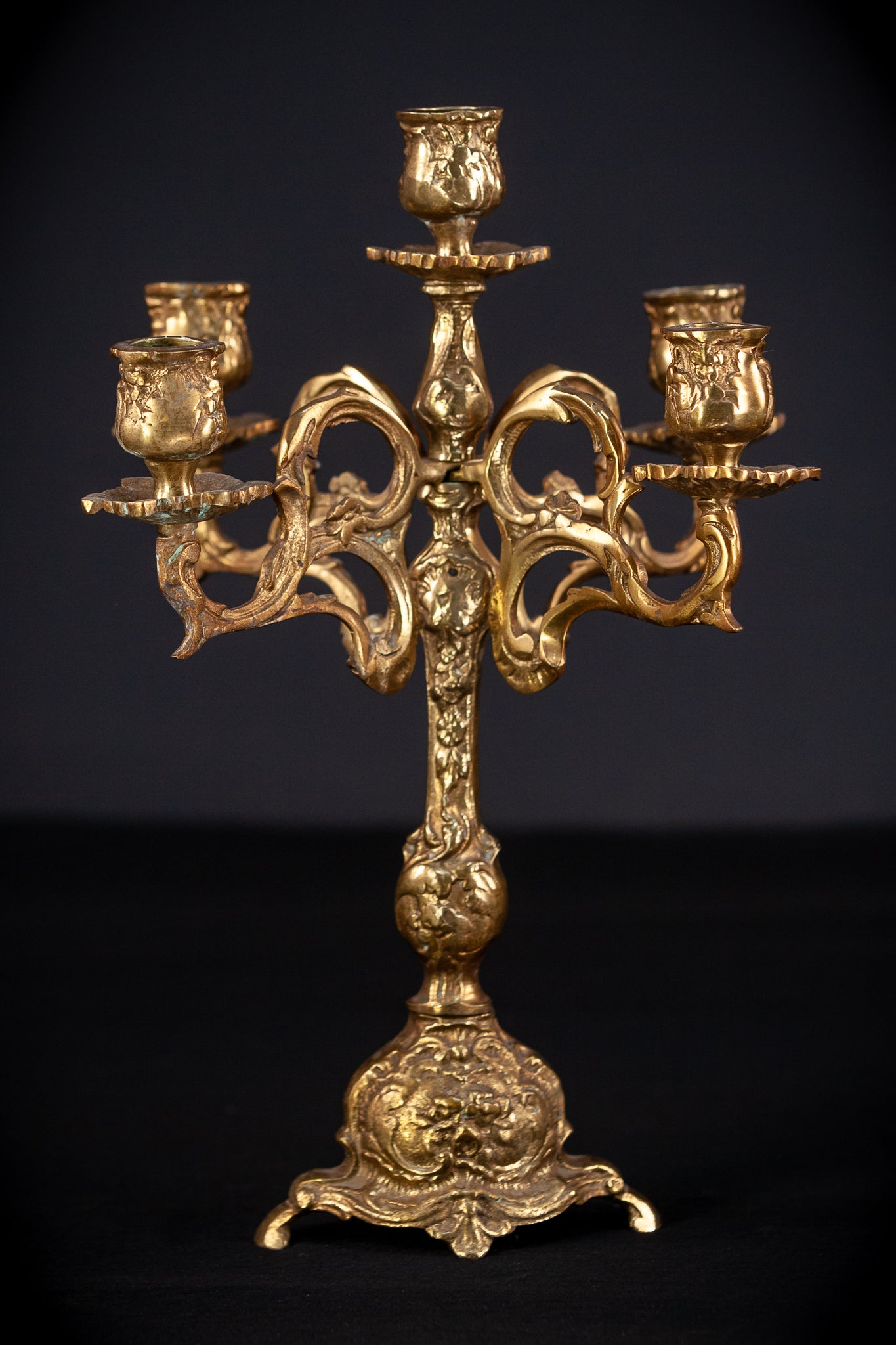 Bronze Candelabra | Vintage 13.2" / 33.5 cm