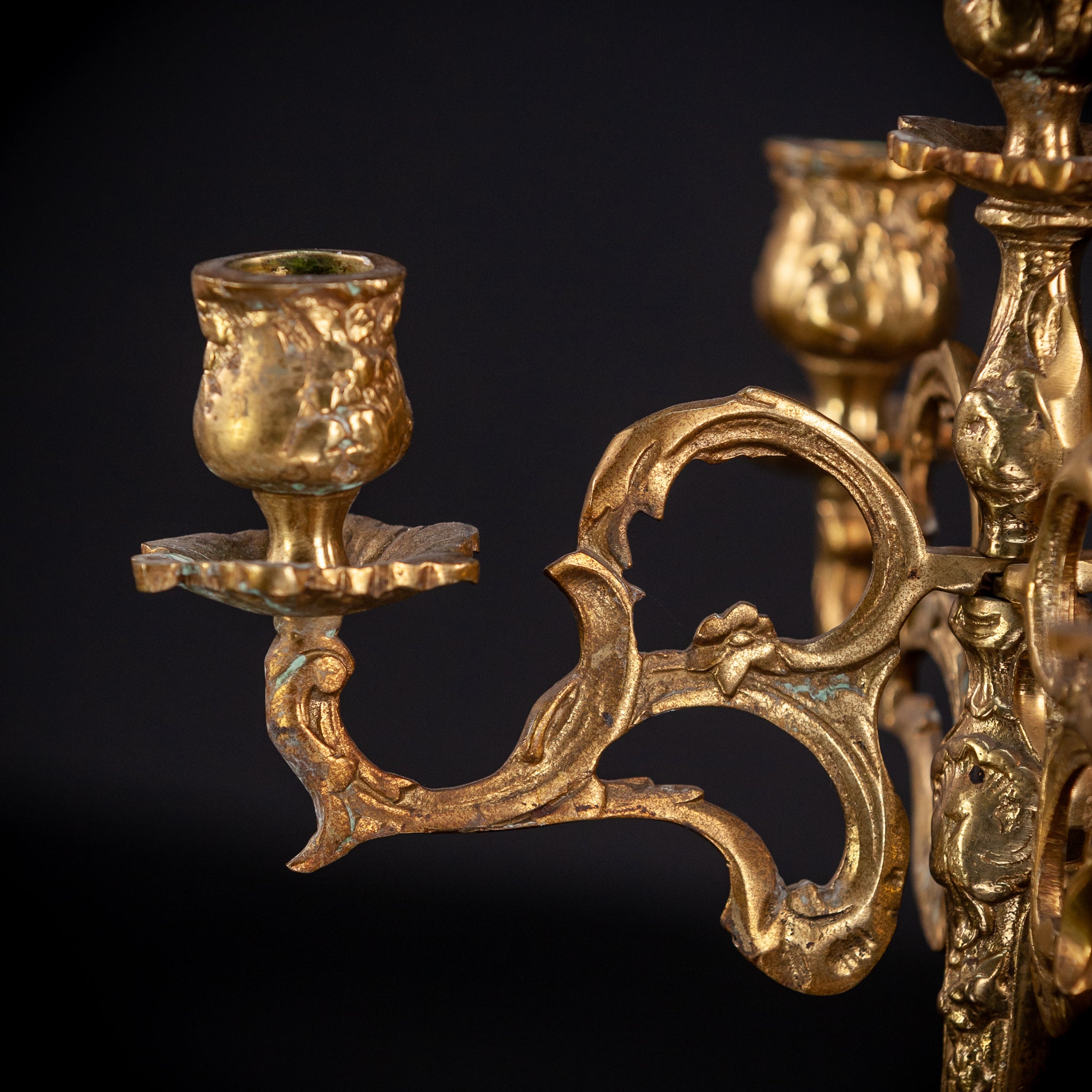 Bronze Candelabra | Vintage 13.2" / 33.5 cm