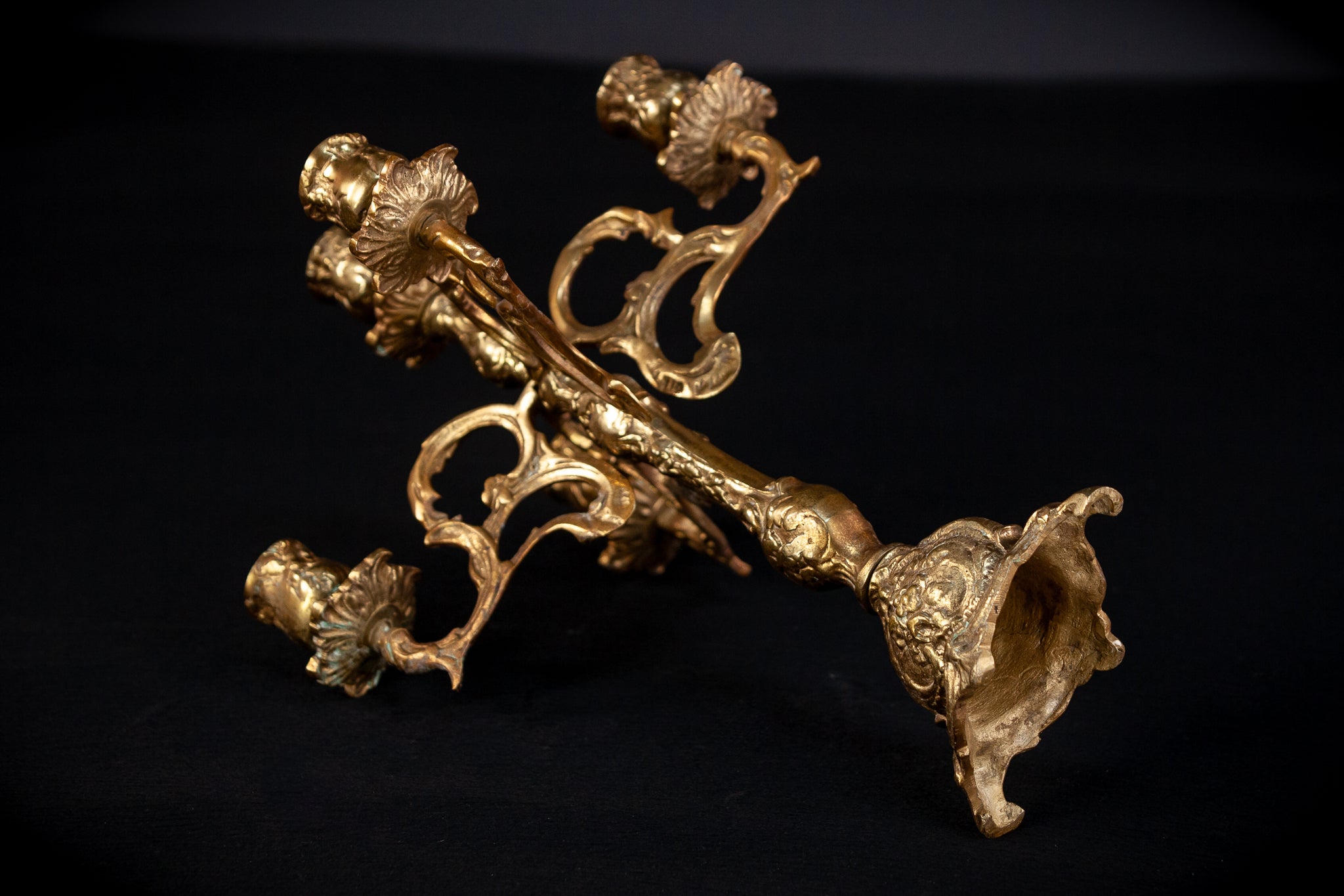 Bronze Candelabra | Vintage 13.2" / 33.5 cm