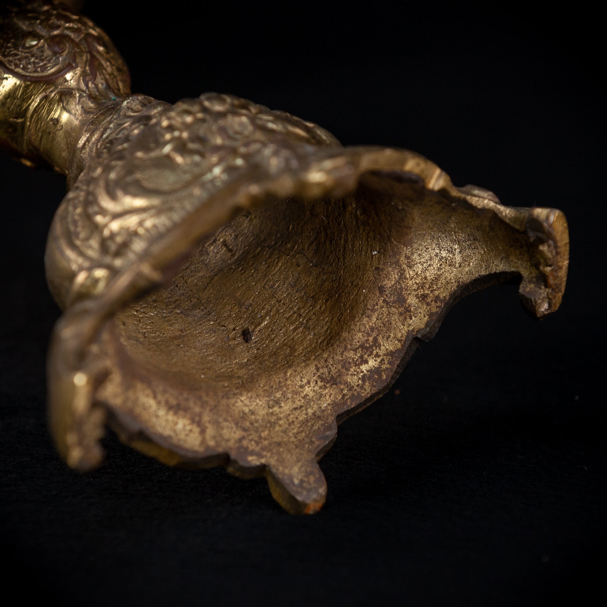 Bronze 5 Arms Candelabra | mid 1900s Vintage | 14" / 35.5 cm