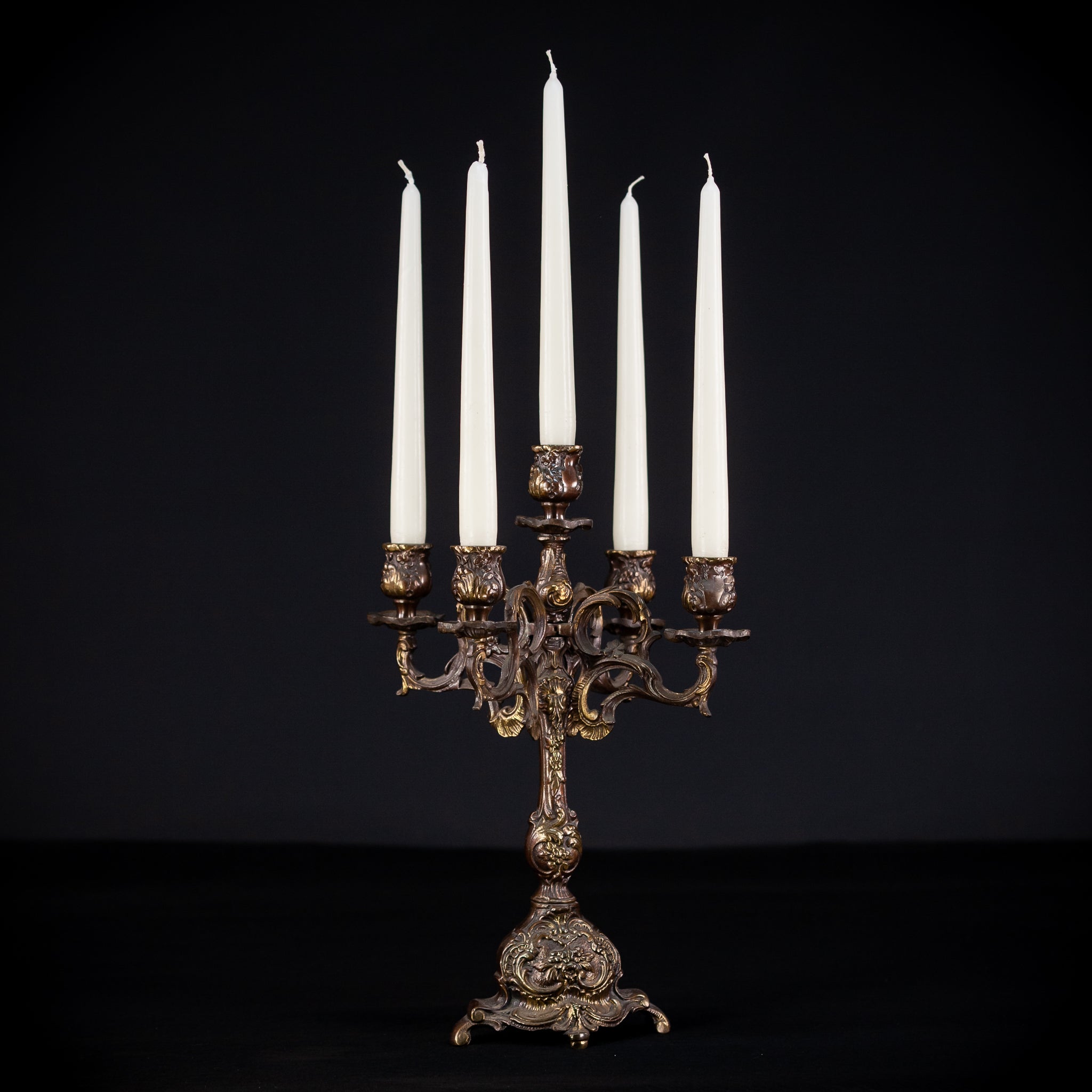Bronze Candelabra | French Vintage 14.6" / 37 cm