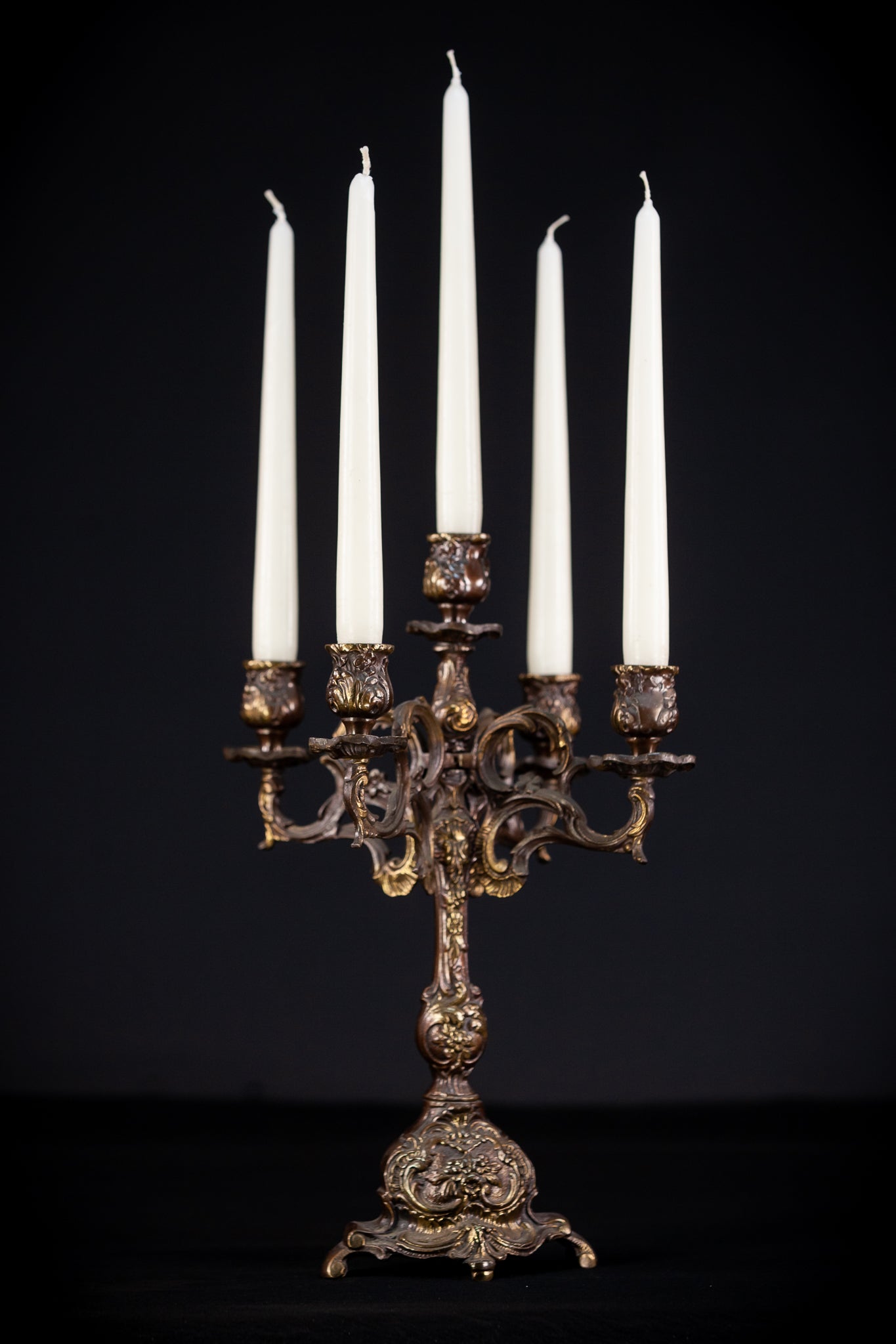 Bronze Candelabra | French Vintage 14.6" / 37 cm