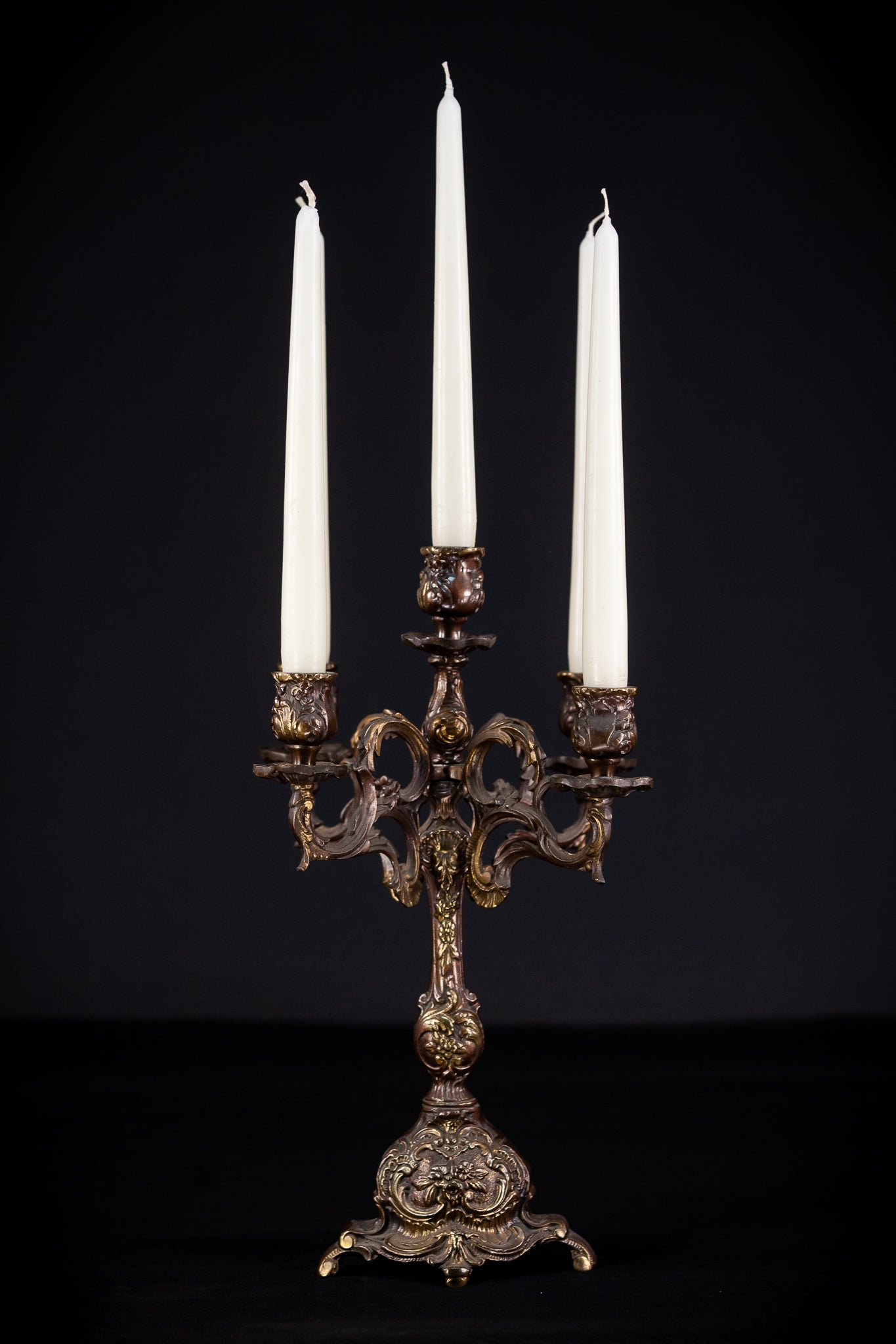 Bronze Candelabra | French Vintage 14.6" / 37 cm