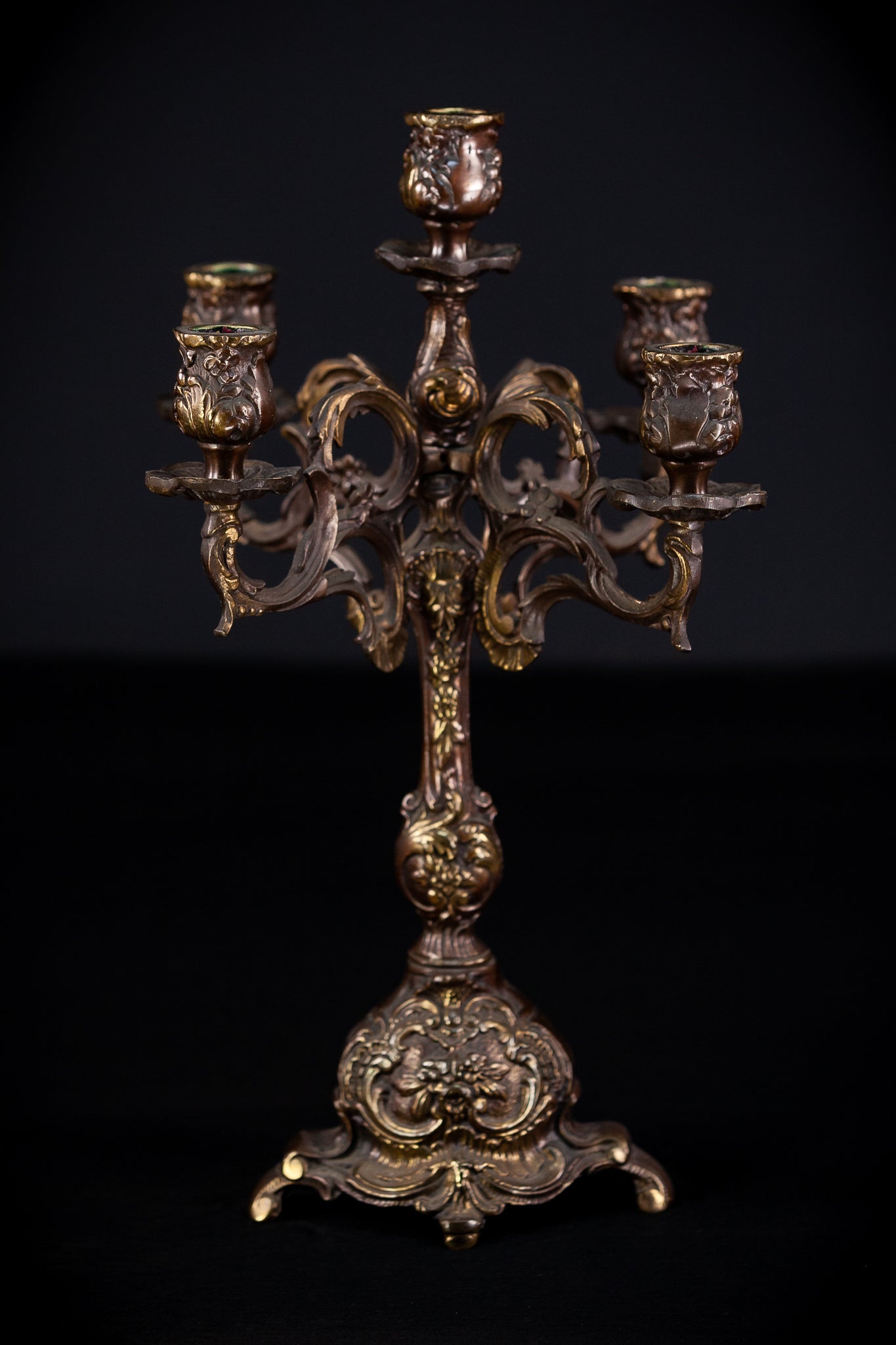 Bronze Candelabra | French Vintage 14.6" / 37 cm