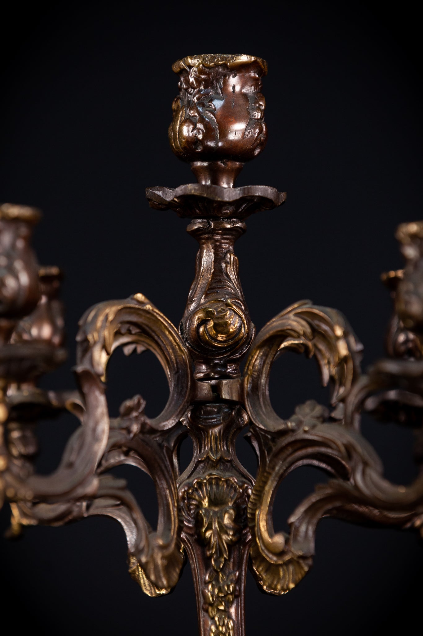 Bronze Candelabra | French Vintage 14.6" / 37 cm