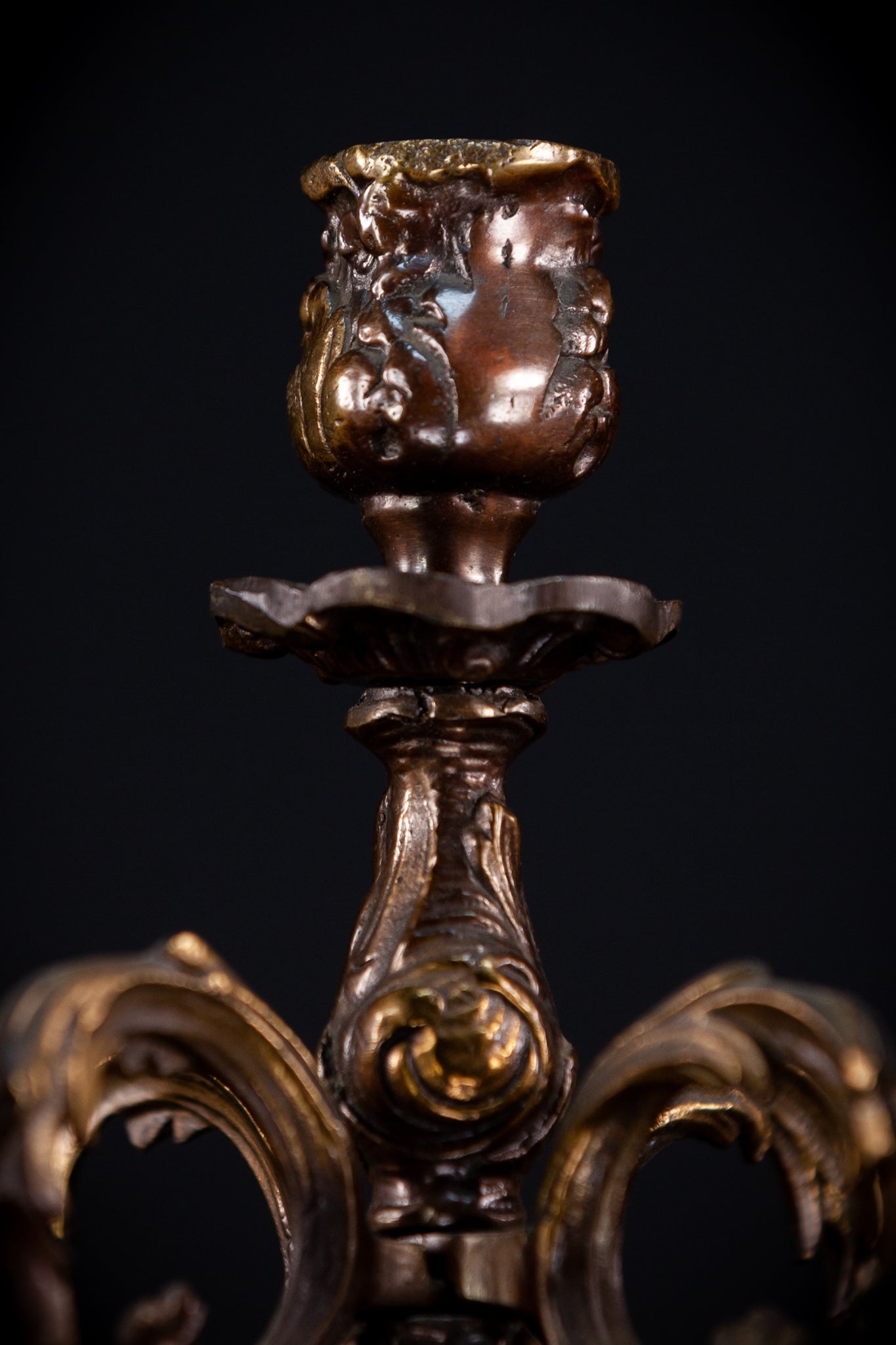 Bronze Candelabra | French Vintage 14.6" / 37 cm