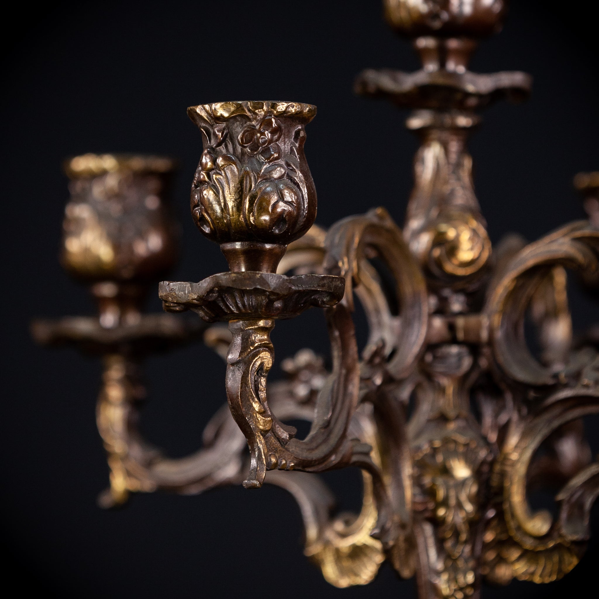 Bronze Candelabra | French Vintage 14.6" / 37 cm