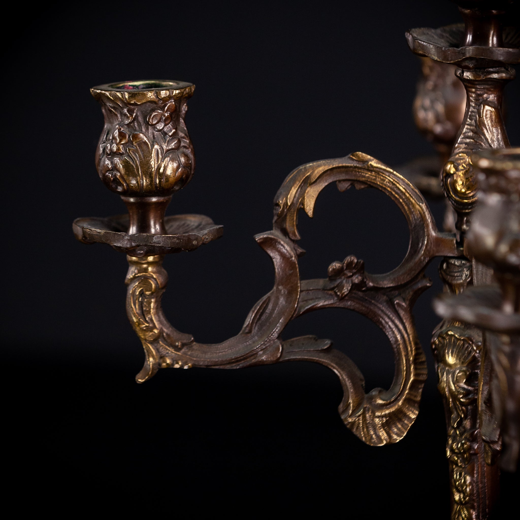 Bronze Candelabra | French Vintage 14.6" / 37 cm