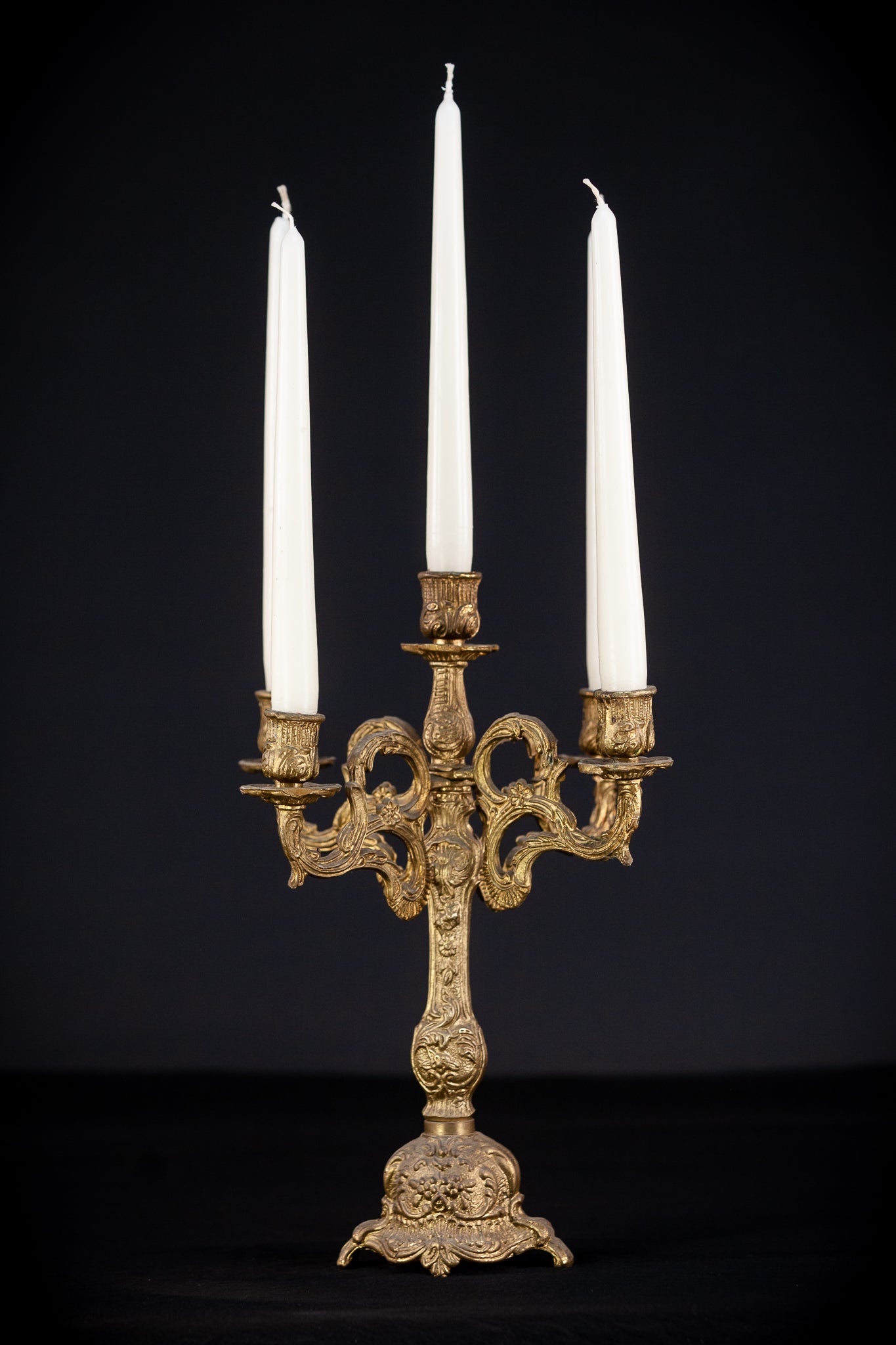 Bronze Candelabra | Vintage 13.4" / 34 cm