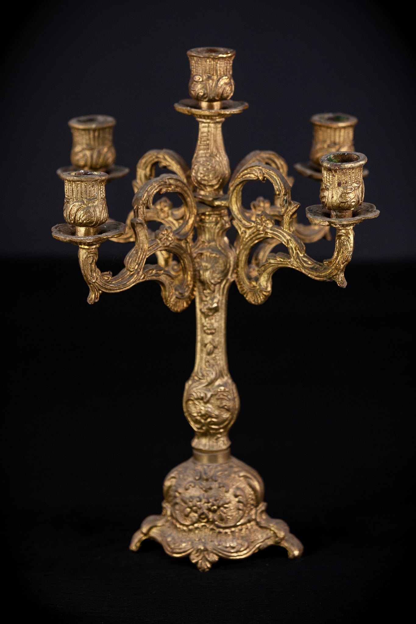 Bronze Candelabra | Vintage 13.4" / 34 cm