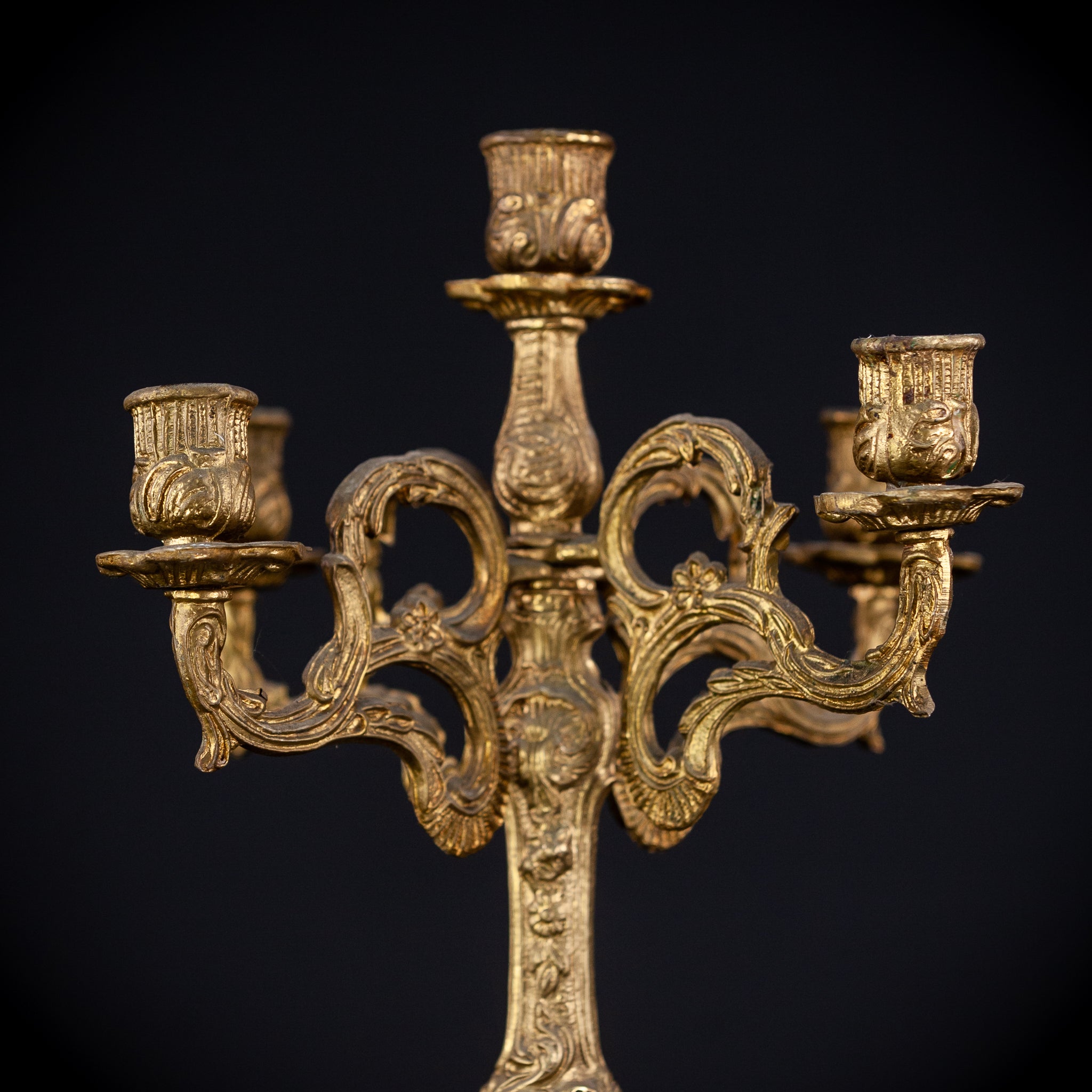 Bronze Candelabra | Vintage 13.4" / 34 cm