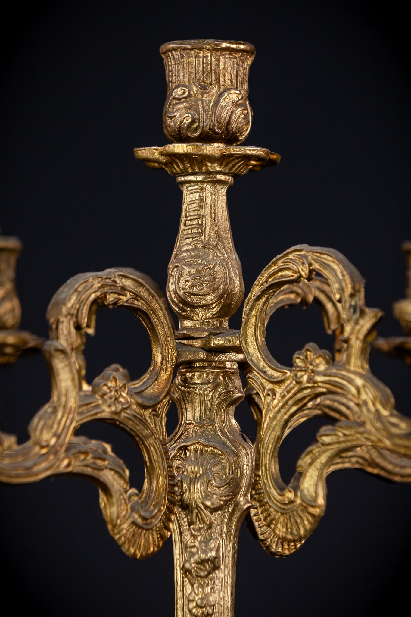 Bronze Candelabra | Vintage 13.4" / 34 cm